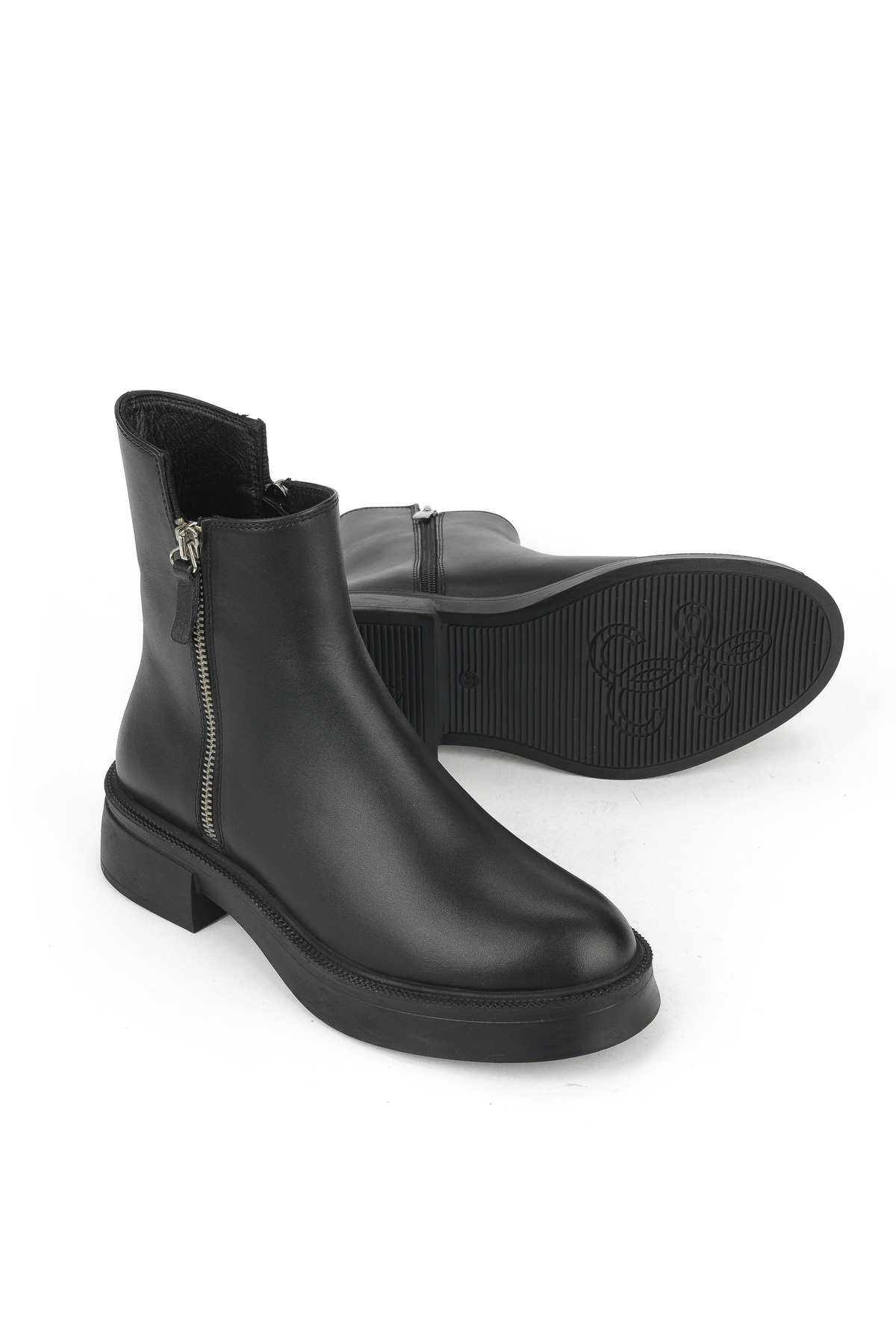 Kadın Hakiki Deri Bot 153359Z343 Siyah - Görsel 5
