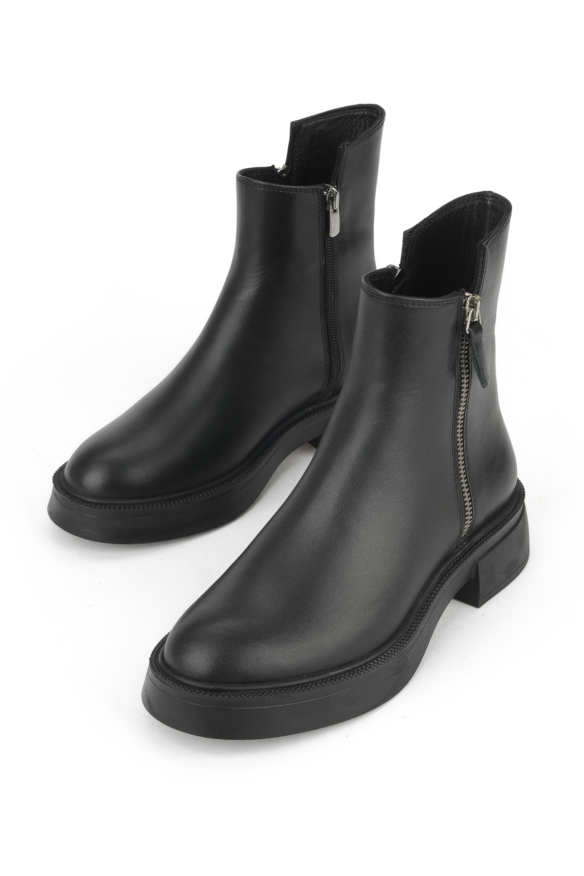 Kadın Hakiki Deri Bot 153359Z343 Siyah - Görsel 6