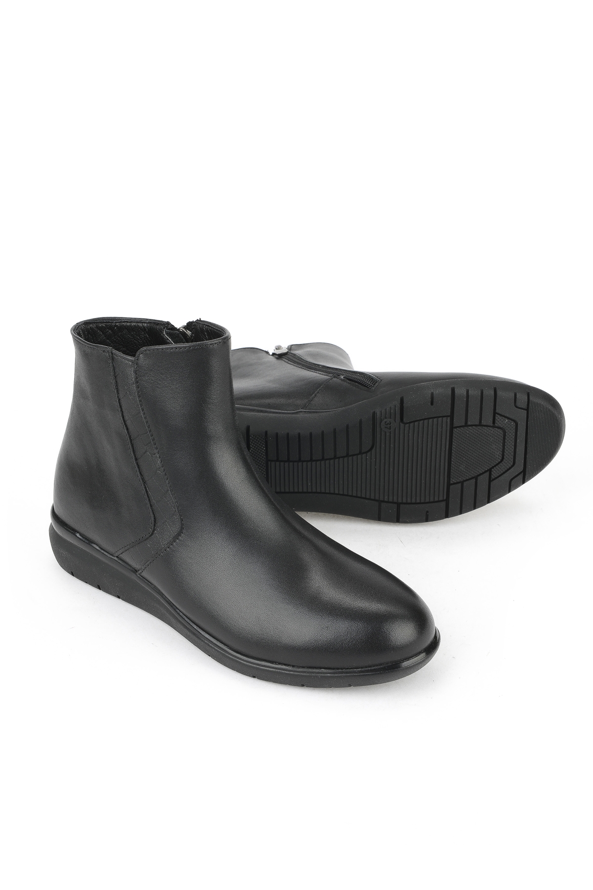 Kadın Hakiki Deri Konfor Bot 1531022Z7647 Siyah - Görsel 5