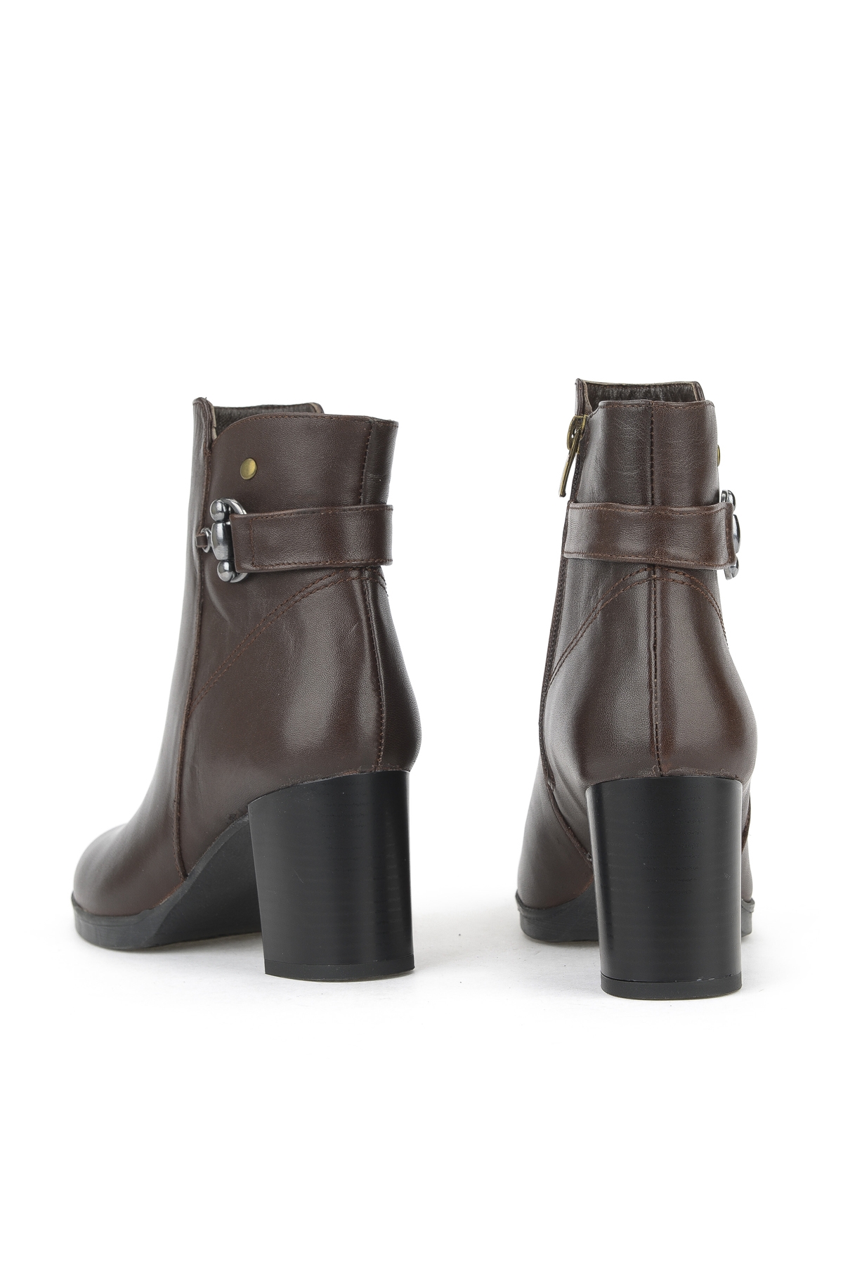 Kadın Hakiki Deri Bot 1531022Z7571 Kahve - Görsel 4