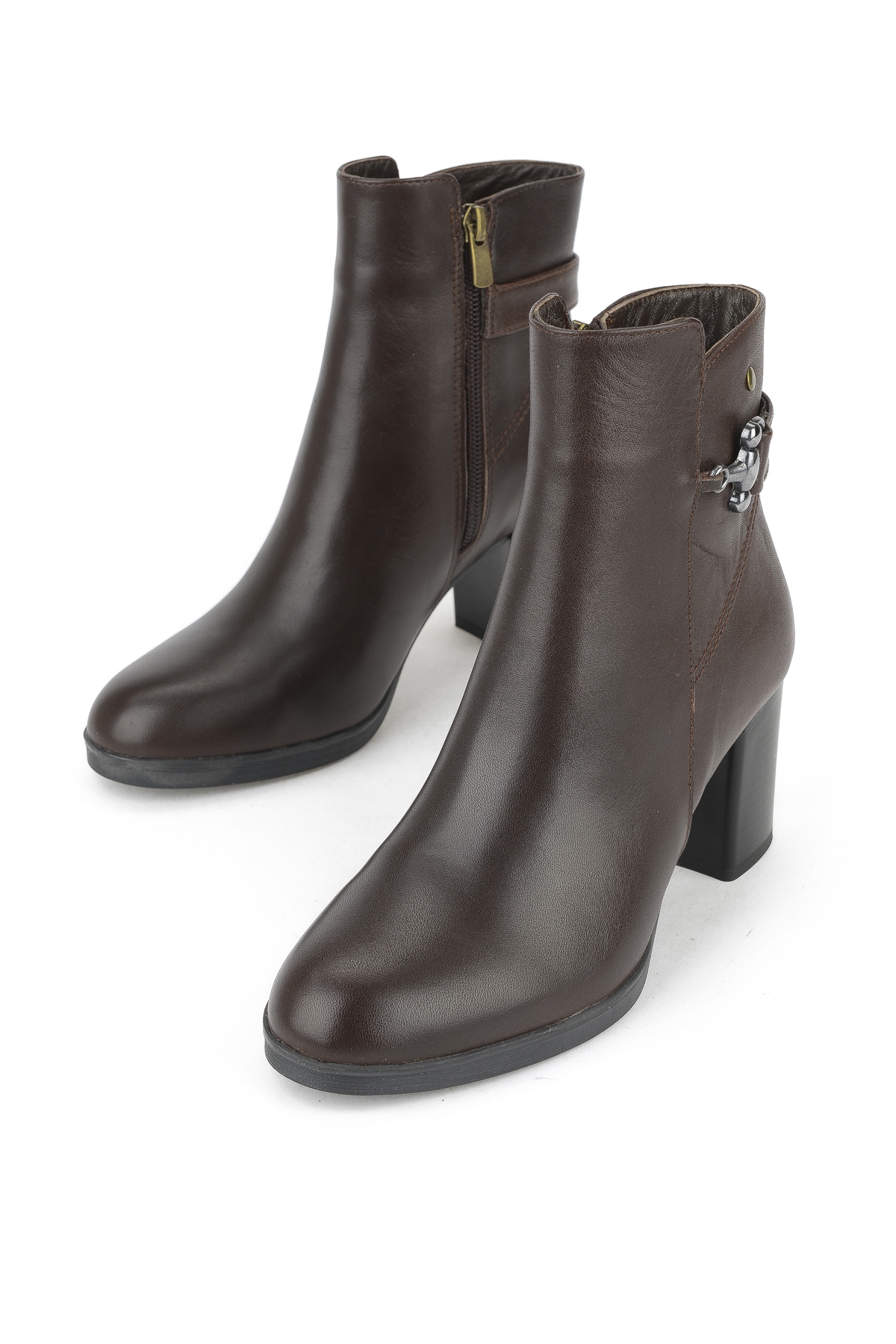 Kadın Hakiki Deri Bot 1531022Z7571 Kahve - Görsel 6