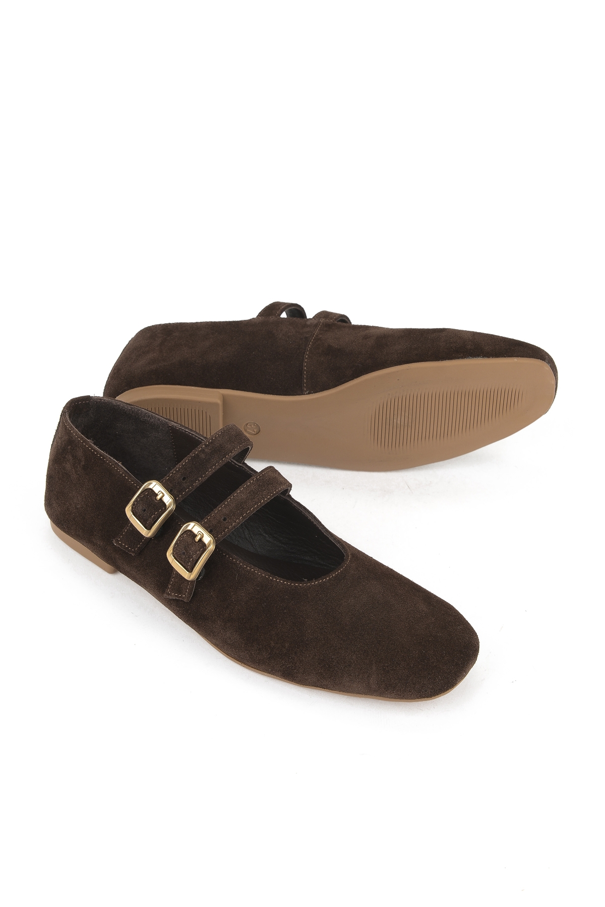 Kadın Hakiki Deri Babet 153111Z4083 Kahve - Görsel 5