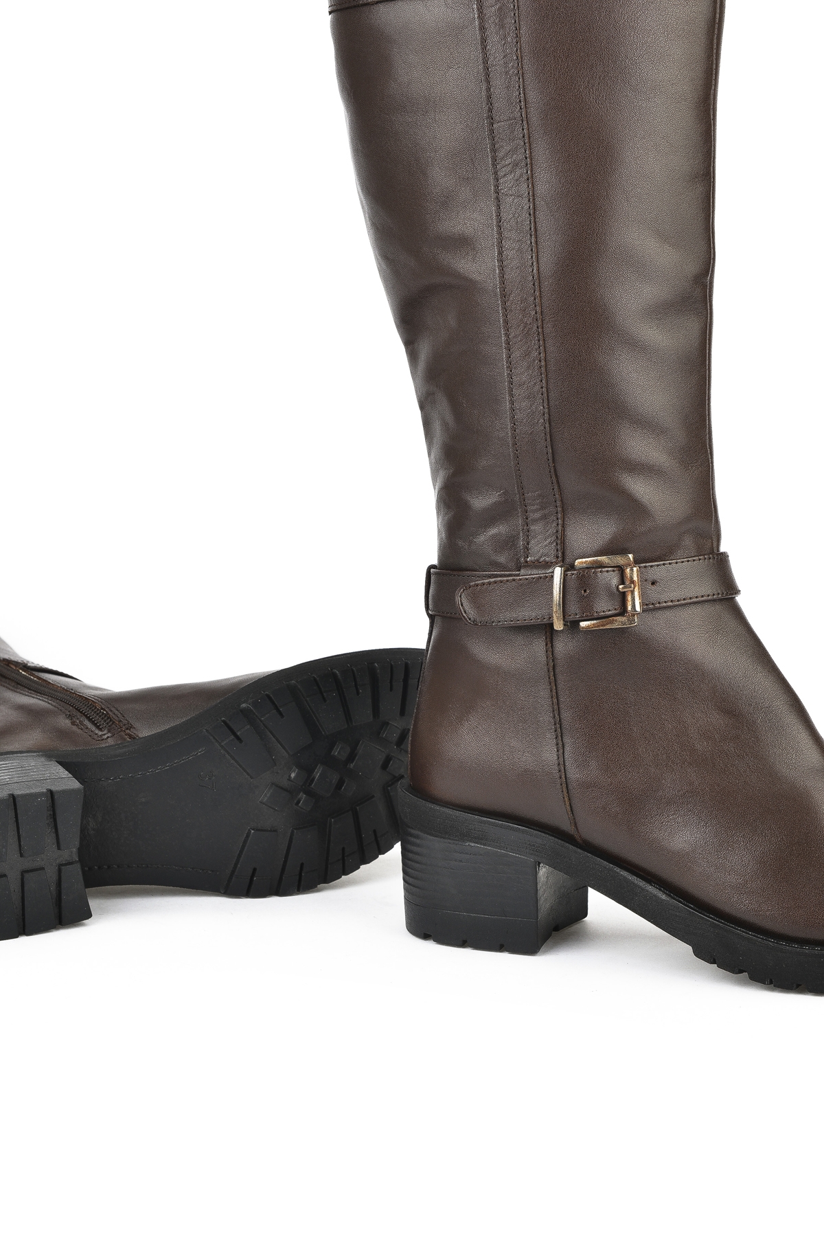 Kadın Hakiki Deri Çizme 15319Z8006 Kahve - Görsel 5