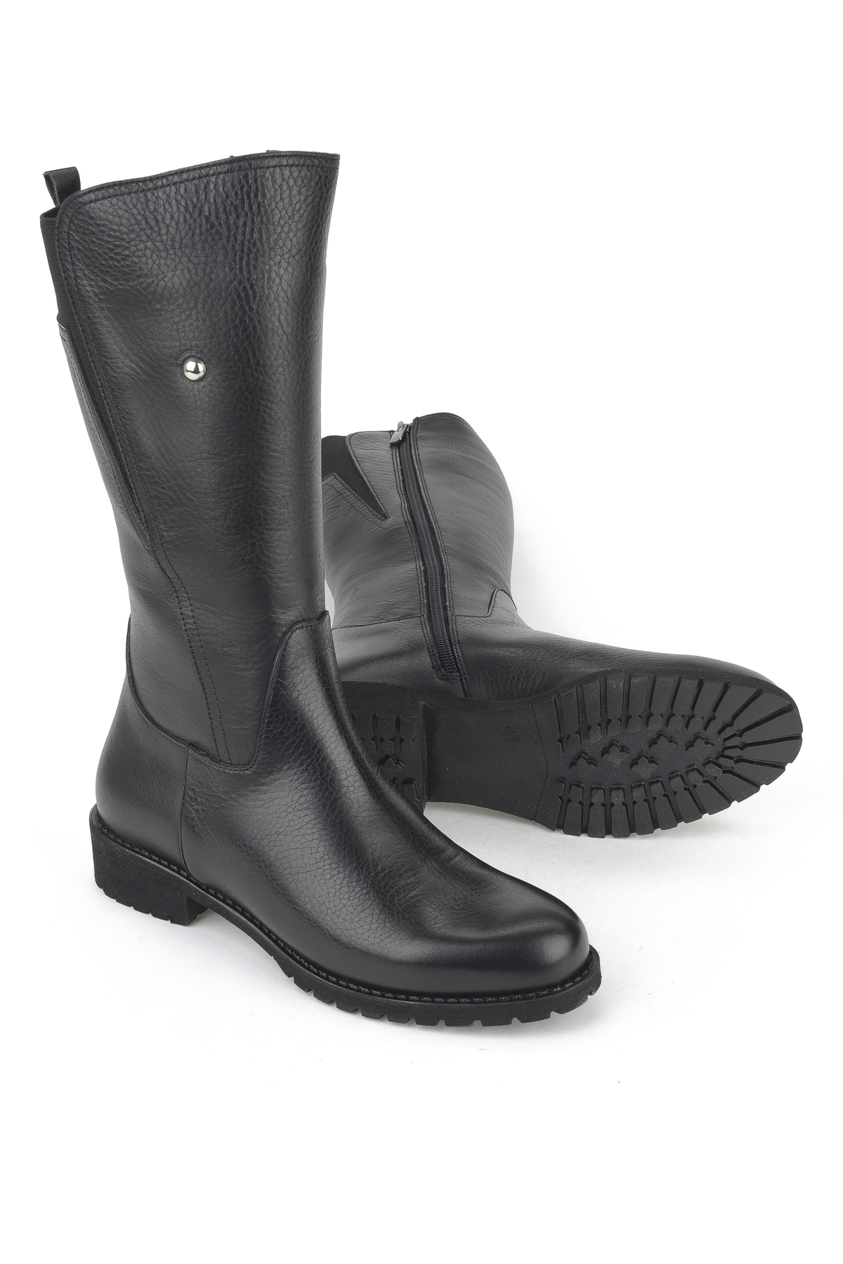 Kadın Hakiki Deri Çizme 15319Z88042 Siyah - Görsel 5