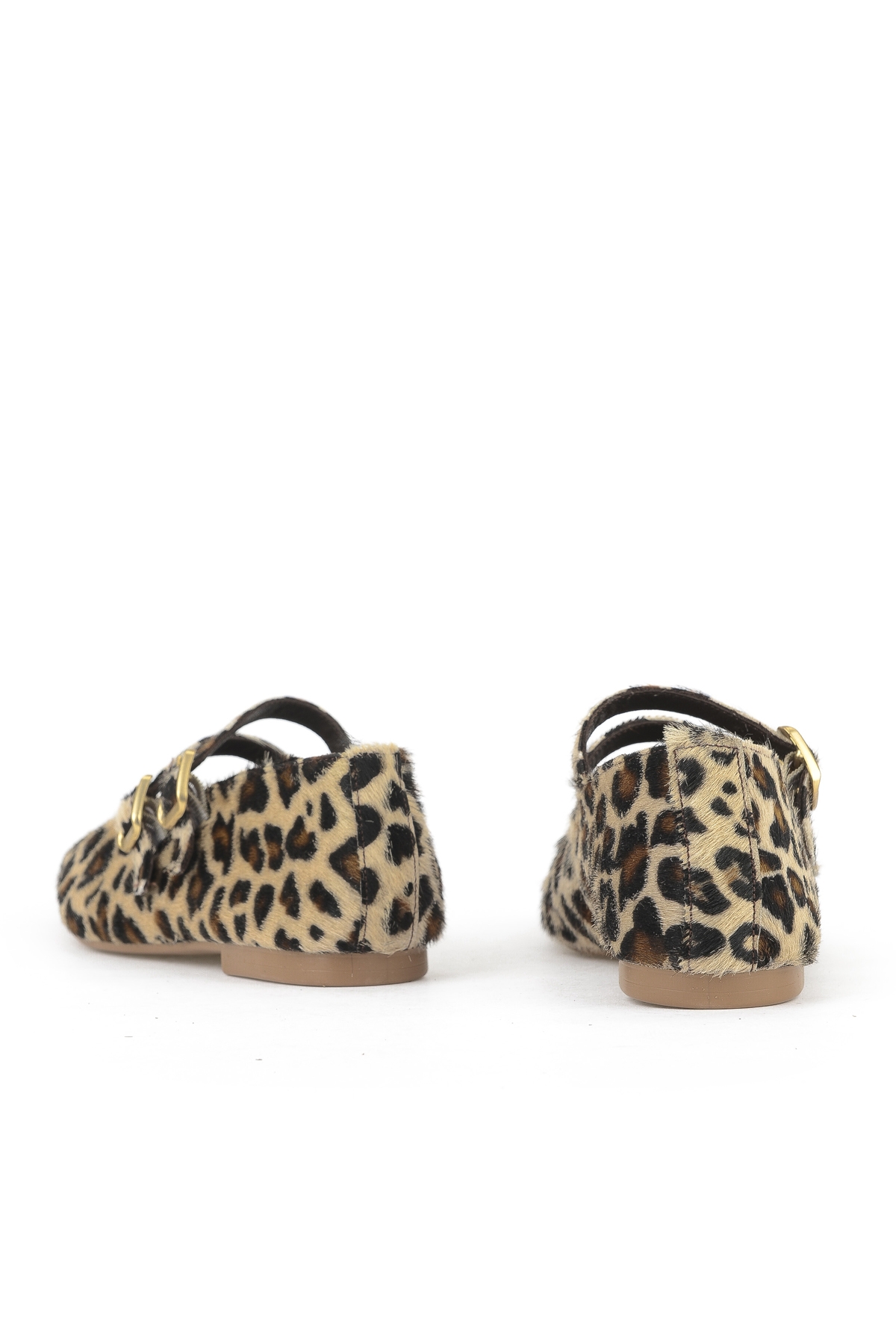 Kadın Hakiki Deri Babet 153111Z40831 Bej-Leopar - Görsel 4