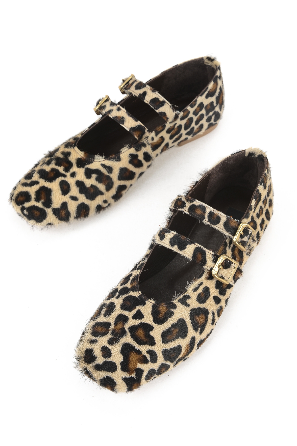 Kadın Hakiki Deri Babet 153111Z40831 Bej-Leopar - Görsel 6