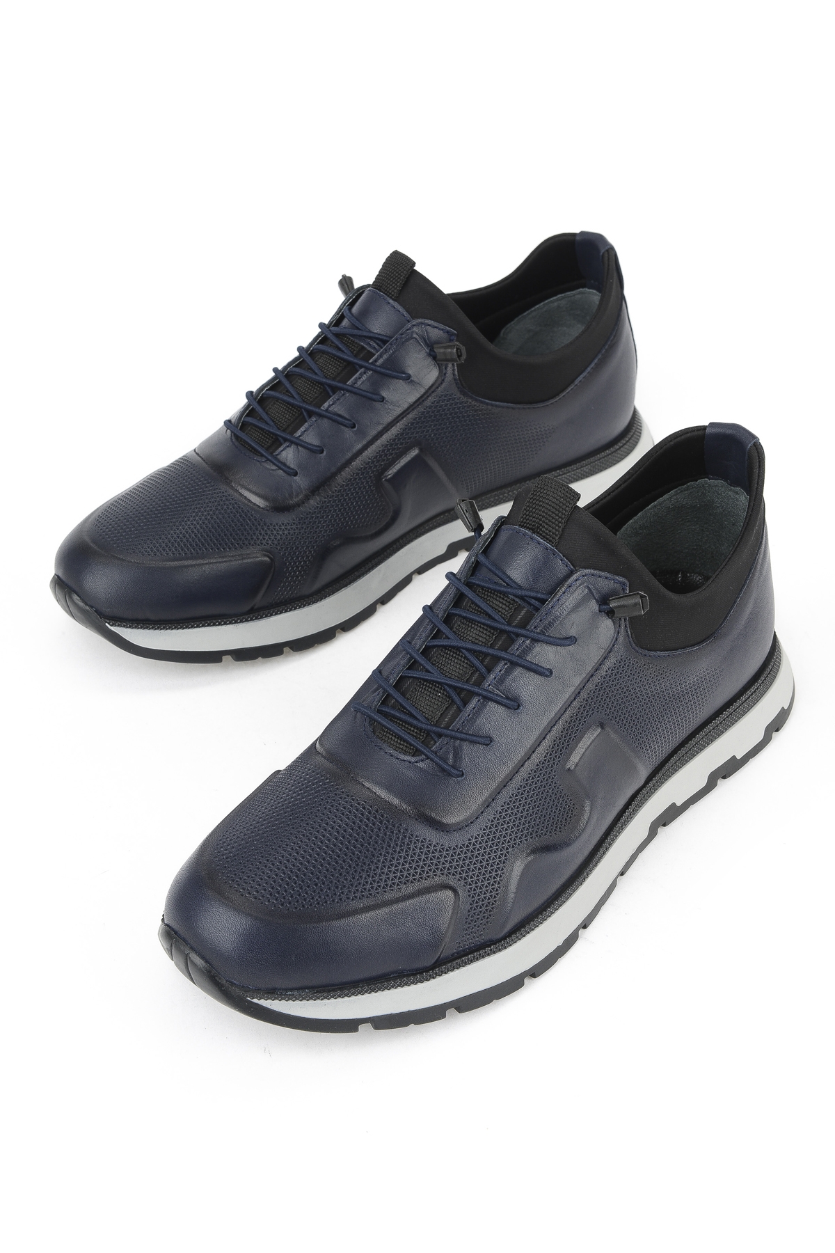 Erkek Hakiki Deri Sneaker 1531037Z2411 Lacivert - Görsel 6