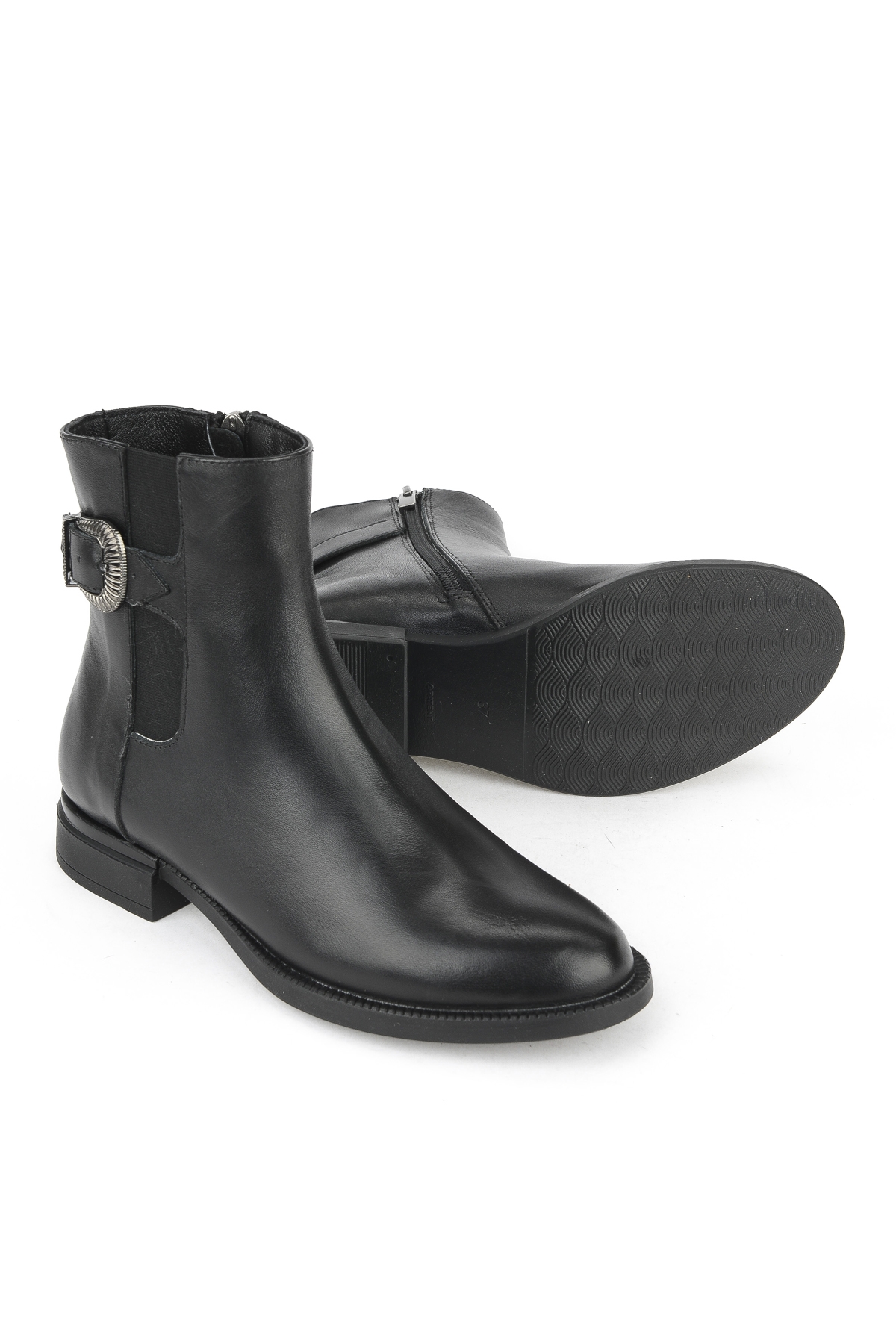 Kadın Hakiki Deri Bot 1531022Z7614 Siyah - Görsel 5