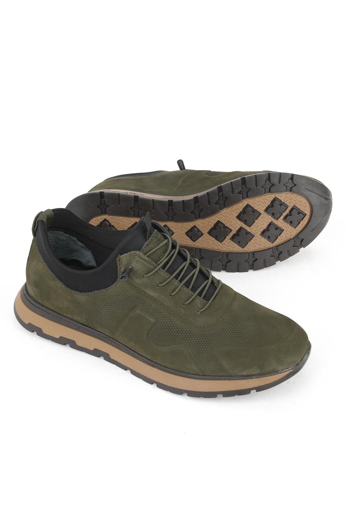 Erkek Hakiki Deri Sneaker 1531037Z24112 Haki - Görsel 5