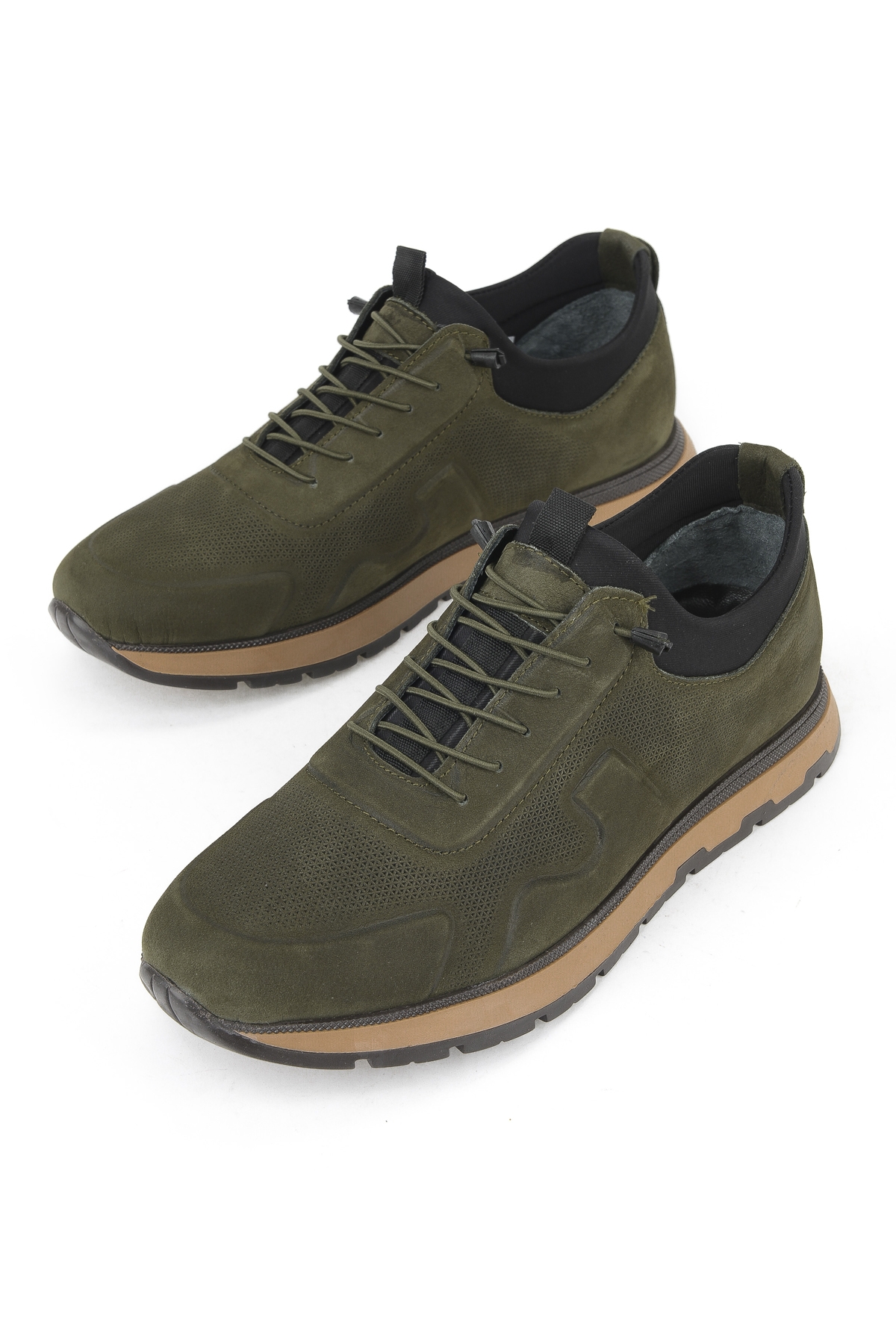 Erkek Hakiki Deri Sneaker 1531037Z24112 Haki - Görsel 6