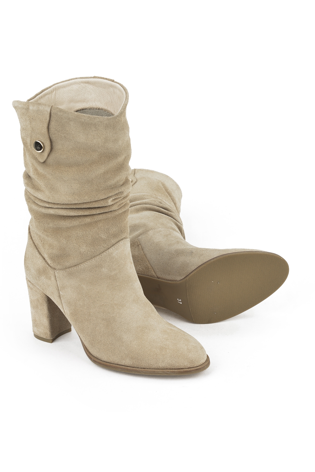 Kadın Hakiki Deri Çizme 1531050Z25100670K Bej - Görsel 5