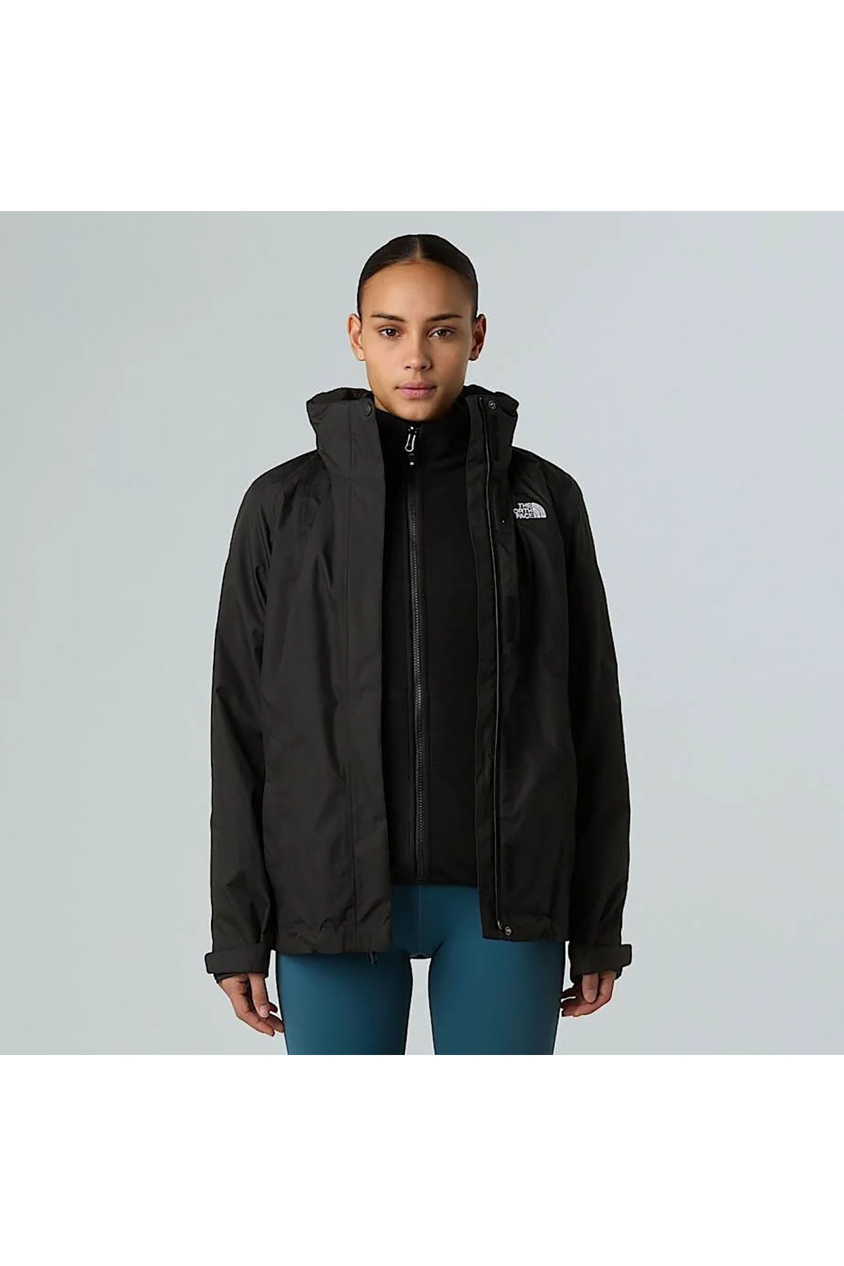 AO　レディース　BLK M Kadın 3'Ü 1 Arada Kapşonlu Mont Evolve Triclimate Jacket - Eu
