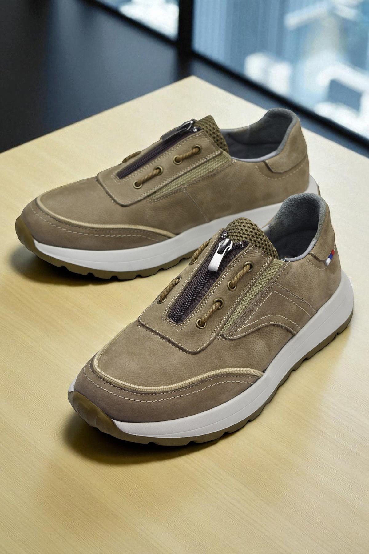 5210 Tam Ortopedik Taban Hakiki Nubuk Deri Erkek Ayakkabı Mevsimlik Erkek Ayakkabı - Görsel 3