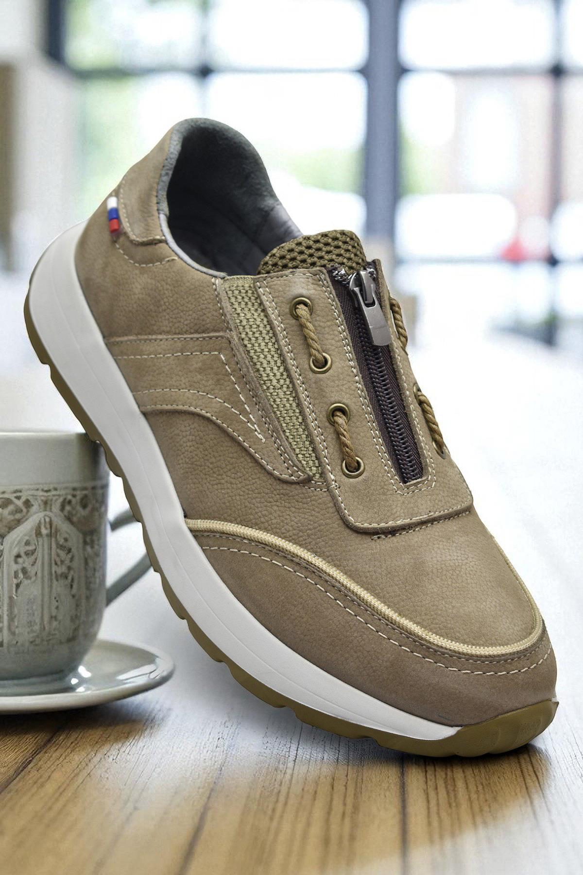 5210 Tam Ortopedik Taban Hakiki Nubuk Deri Erkek Ayakkabı Mevsimlik Erkek Ayakkabı - Görsel 4