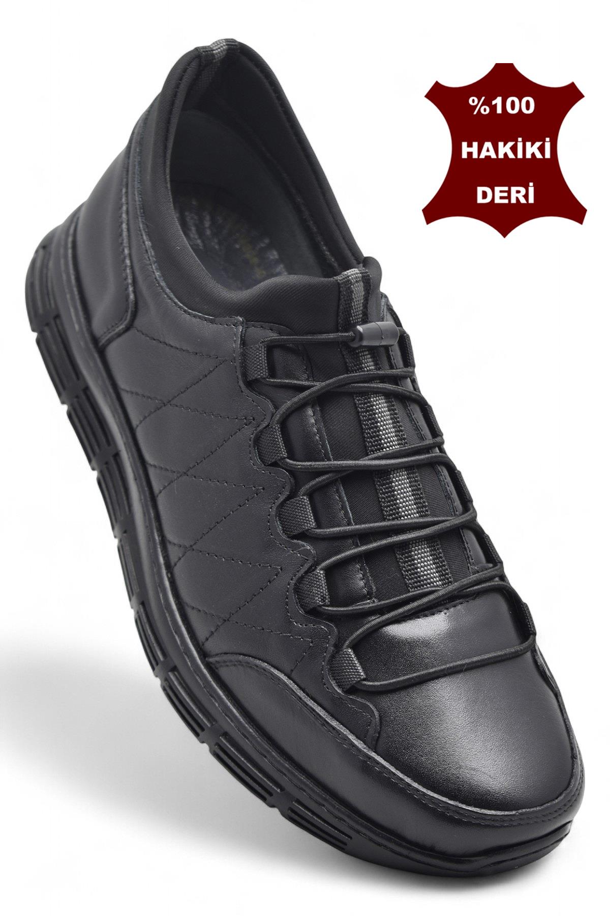 3216 Ortopedik Taban Günlük Hakiki Deri Erkek Ayakkabı Kauçuk Taban Casual Ayakkabı - Görsel 3