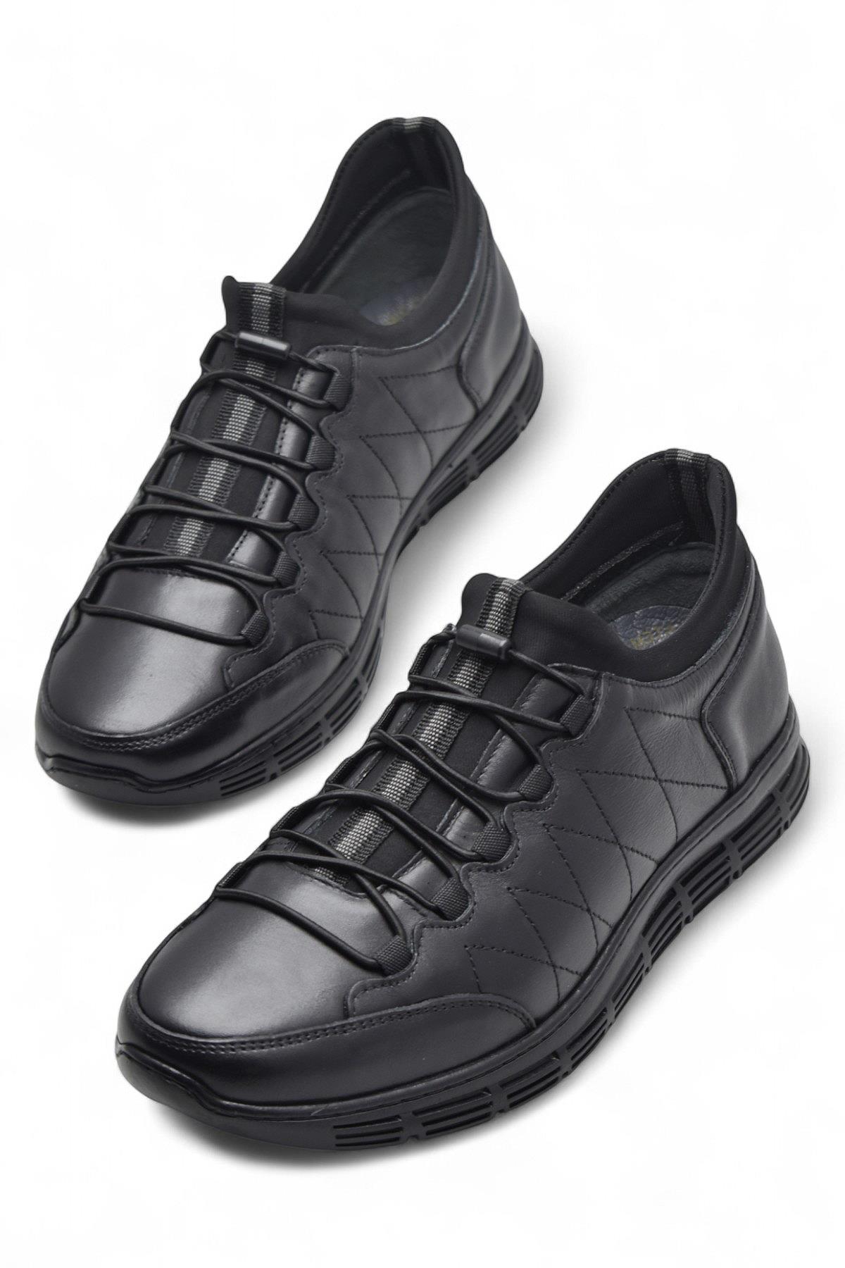 3216 Ortopedik Taban Günlük Hakiki Deri Erkek Ayakkabı Kauçuk Taban Casual Ayakkabı - Görsel 4