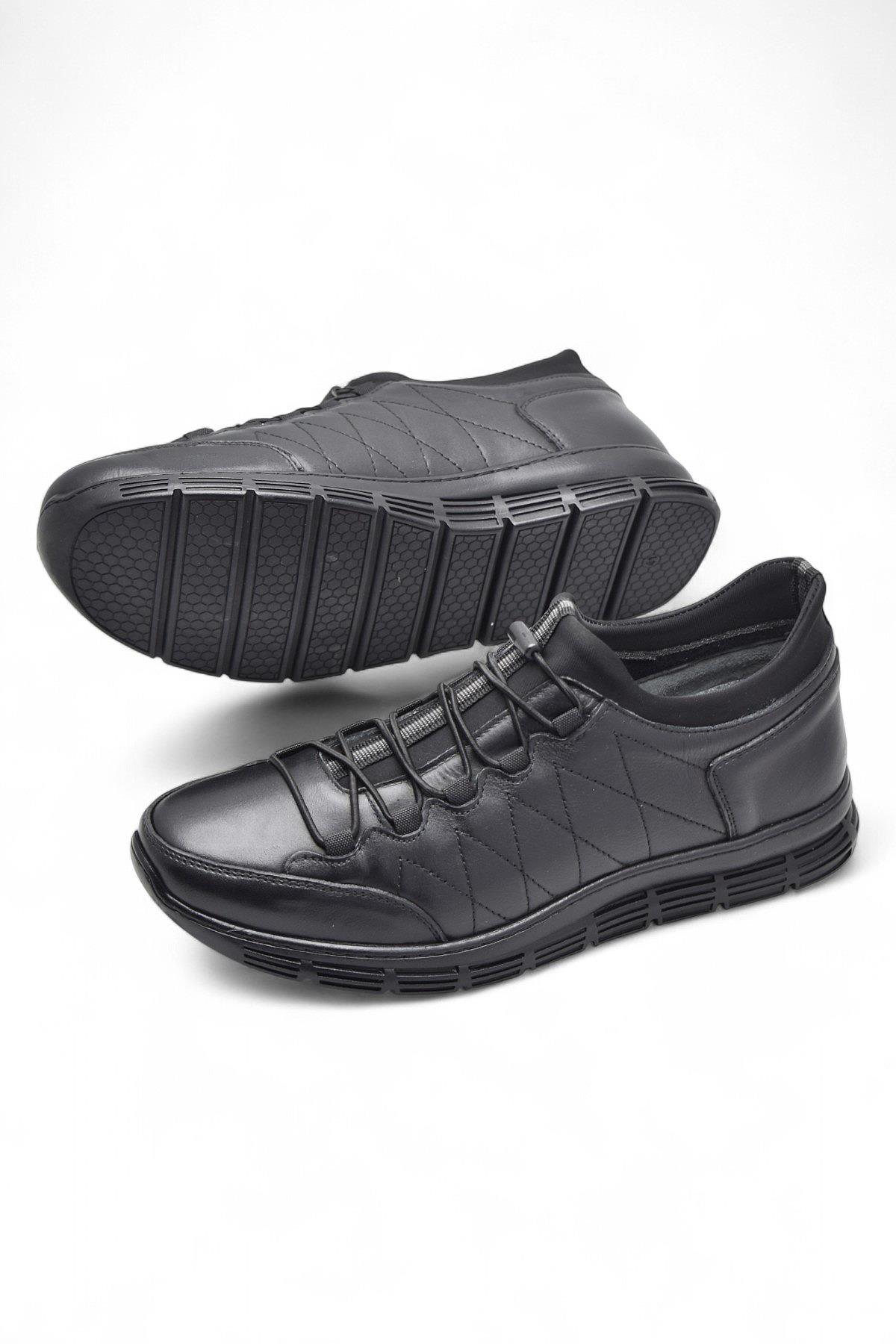 3216 Ortopedik Taban Günlük Hakiki Deri Erkek Ayakkabı Kauçuk Taban Casual Ayakkabı - Görsel 5
