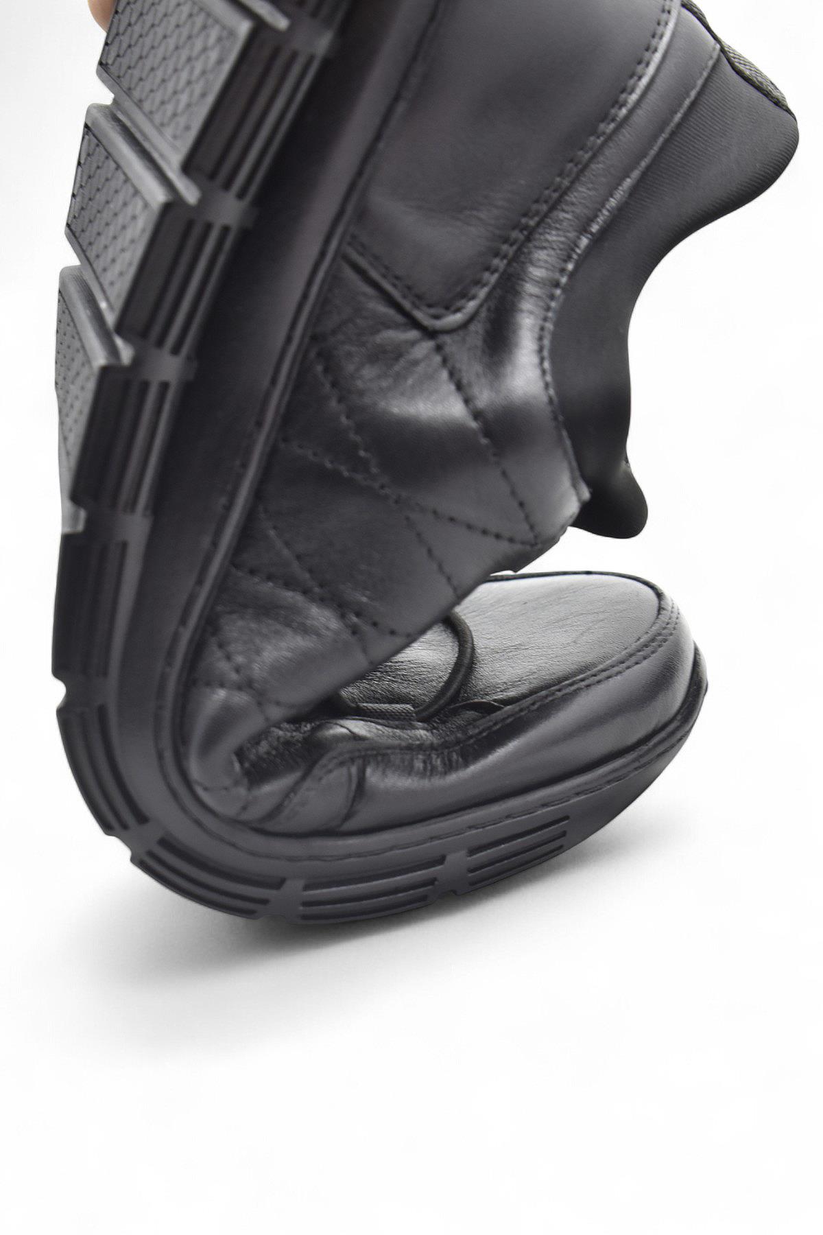 3216 Ortopedik Taban Günlük Hakiki Deri Erkek Ayakkabı Kauçuk Taban Casual Ayakkabı - Görsel 8