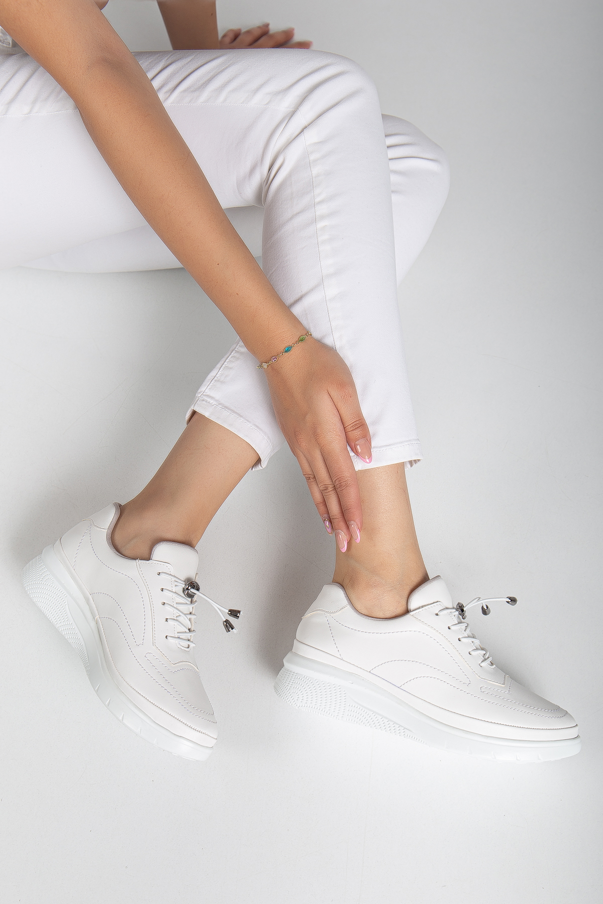 D12221 Günlük Ortopedik Kadın Sneaker Spor Ayakkabı - Görsel 2