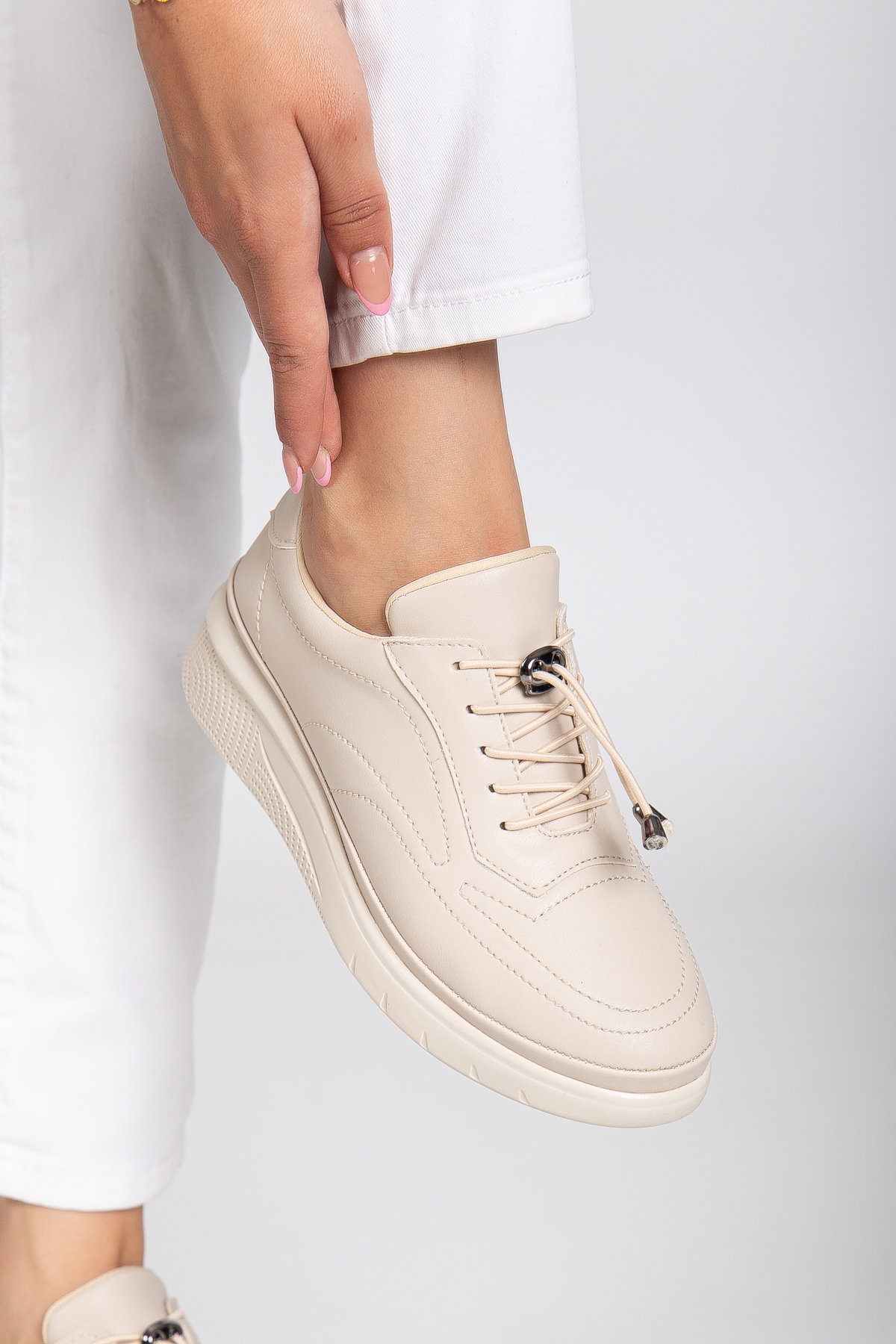 D12221 Günlük Ortopedik Kadın Sneaker Spor Ayakkabı - Görsel 5