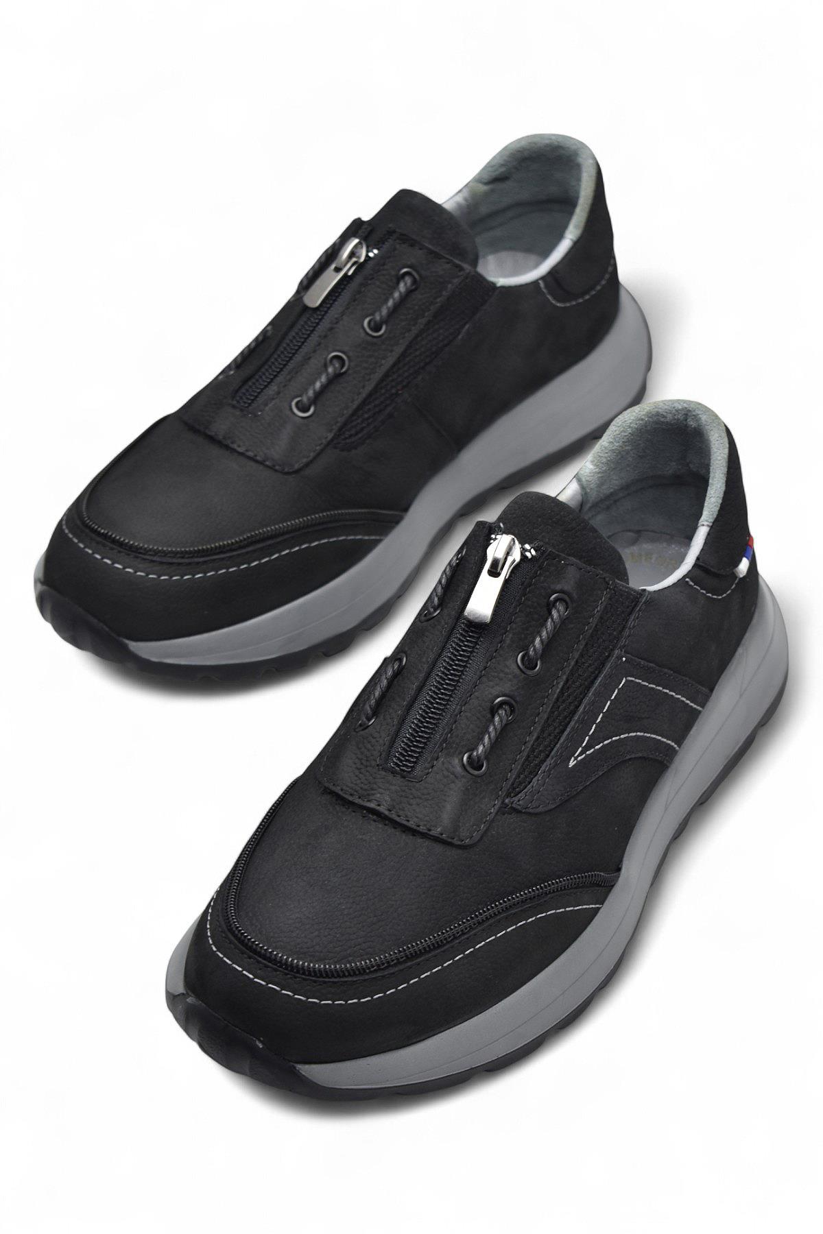 5210 Tam Ortopedik Taban Hakiki Nubuk Deri Erkek Ayakkabı Mevsimlik Erkek Ayakkabı - Görsel 3