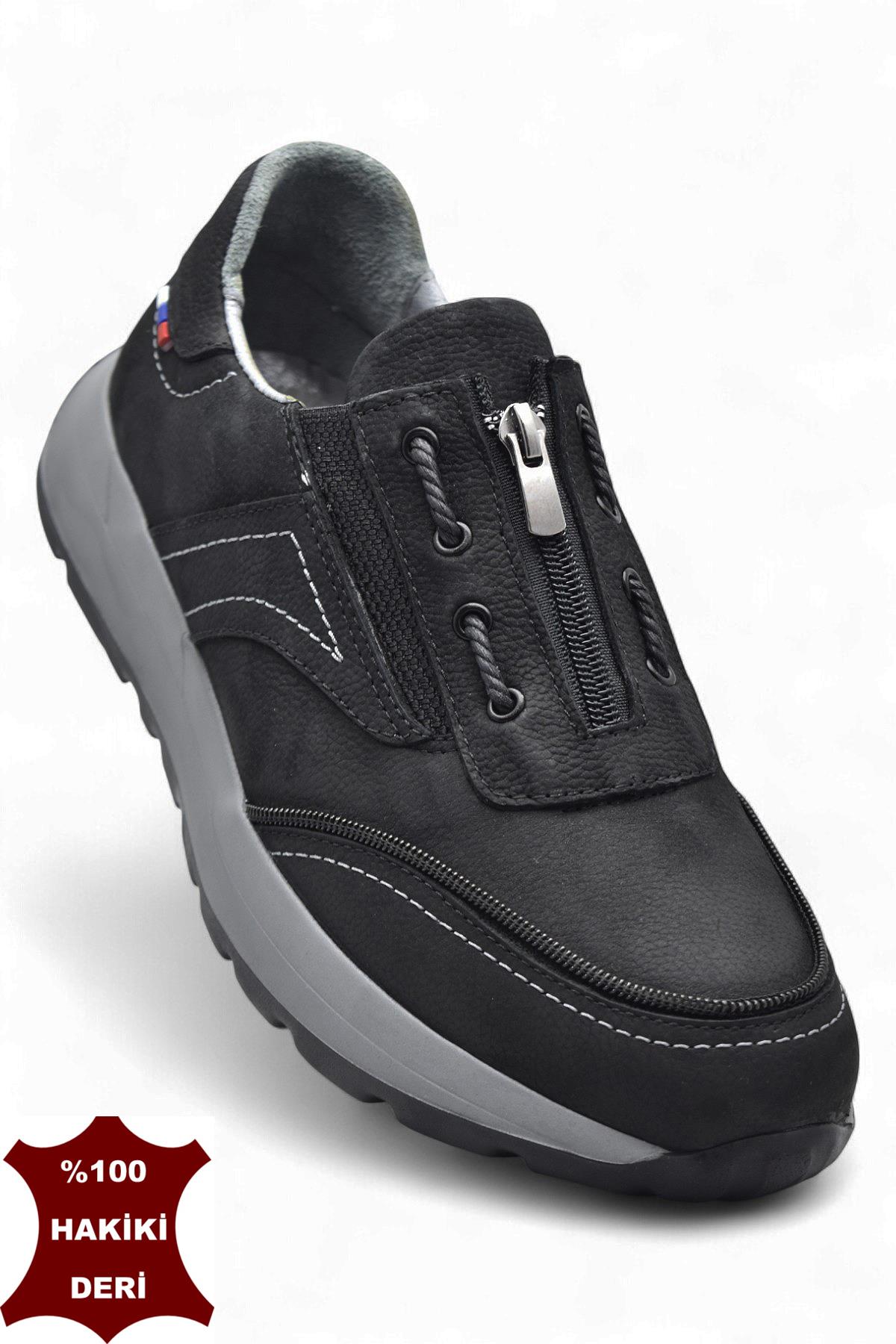 5210 Tam Ortopedik Taban Hakiki Nubuk Deri Erkek Ayakkabı Mevsimlik Erkek Ayakkabı - Görsel 4