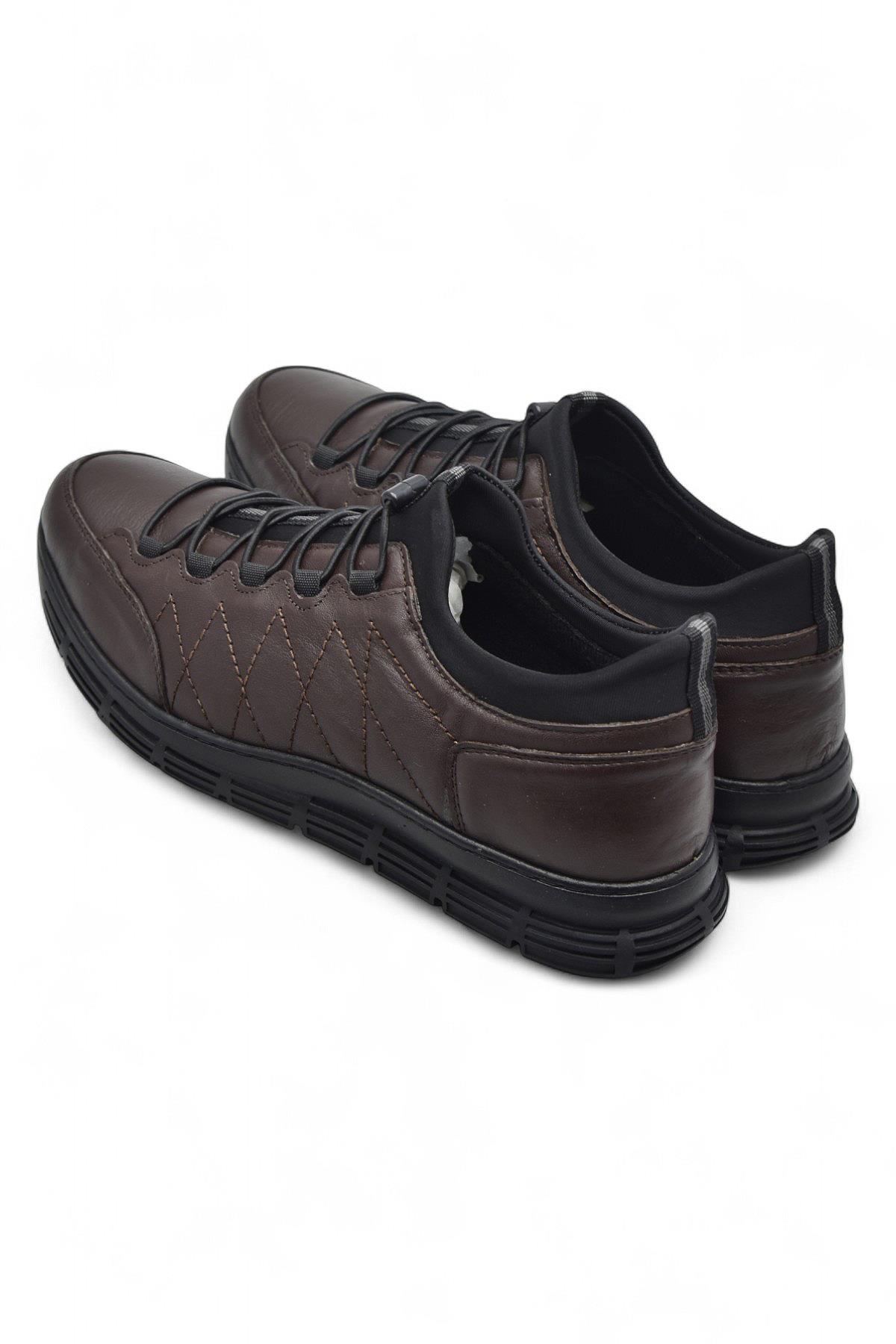 3216 Ortopedik Taban Günlük Hakiki Deri Erkek Ayakkabı Kauçuk Taban Casual Ayakkabı - Görsel 6