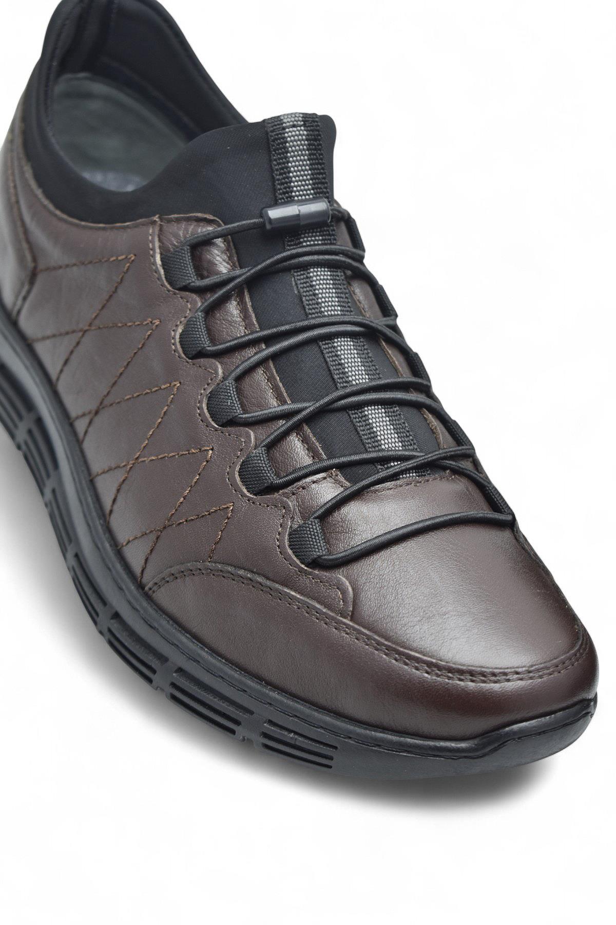 3216 Ortopedik Taban Günlük Hakiki Deri Erkek Ayakkabı Kauçuk Taban Casual Ayakkabı - Görsel 7