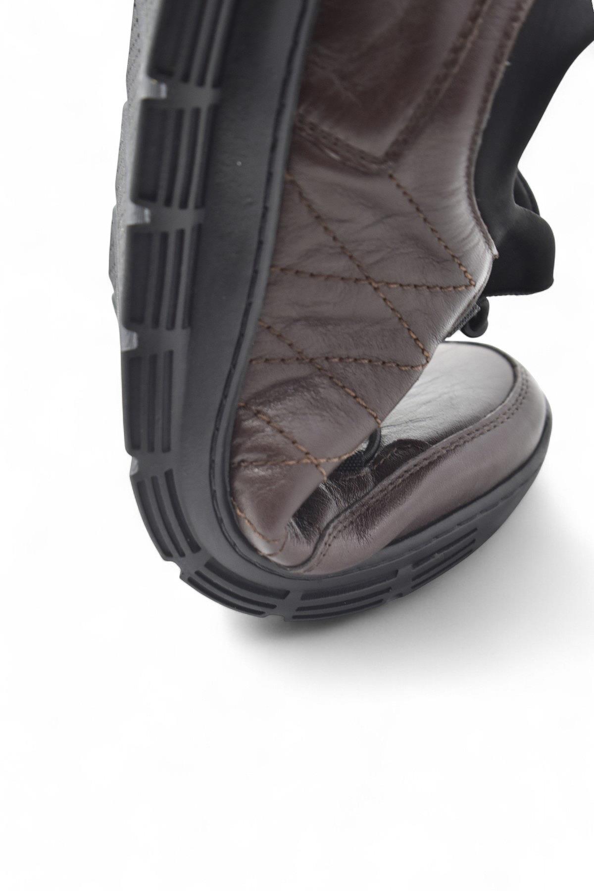 3216 Ortopedik Taban Günlük Hakiki Deri Erkek Ayakkabı Kauçuk Taban Casual Ayakkabı - Görsel 8