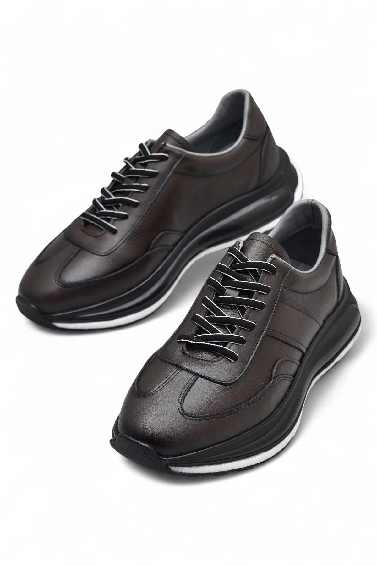 1217-1 Ortopedik Taban Hakiki Deri Günlük Erkek Ayakkabı Kauçuk Taban Casual Ayakkabı - Görsel 3