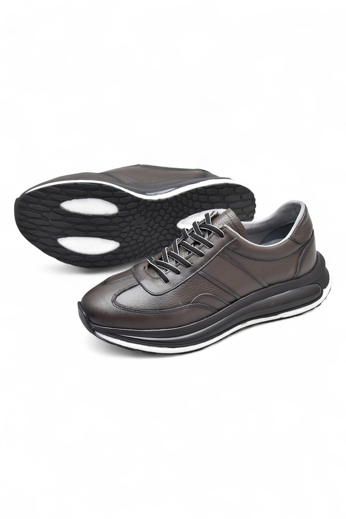 1217-1 Ortopedik Taban Hakiki Deri Günlük Erkek Ayakkabı Kauçuk Taban Casual Ayakkabı - Görsel 5
