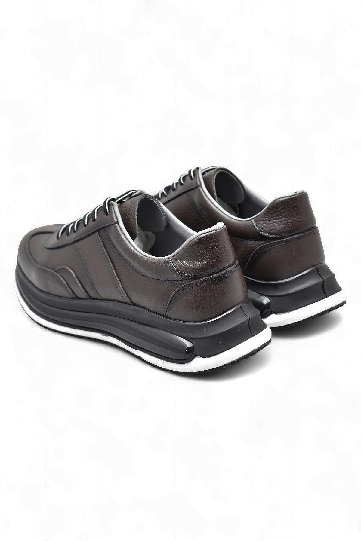 1217-1 Ortopedik Taban Hakiki Deri Günlük Erkek Ayakkabı Kauçuk Taban Casual Ayakkabı - Görsel 6