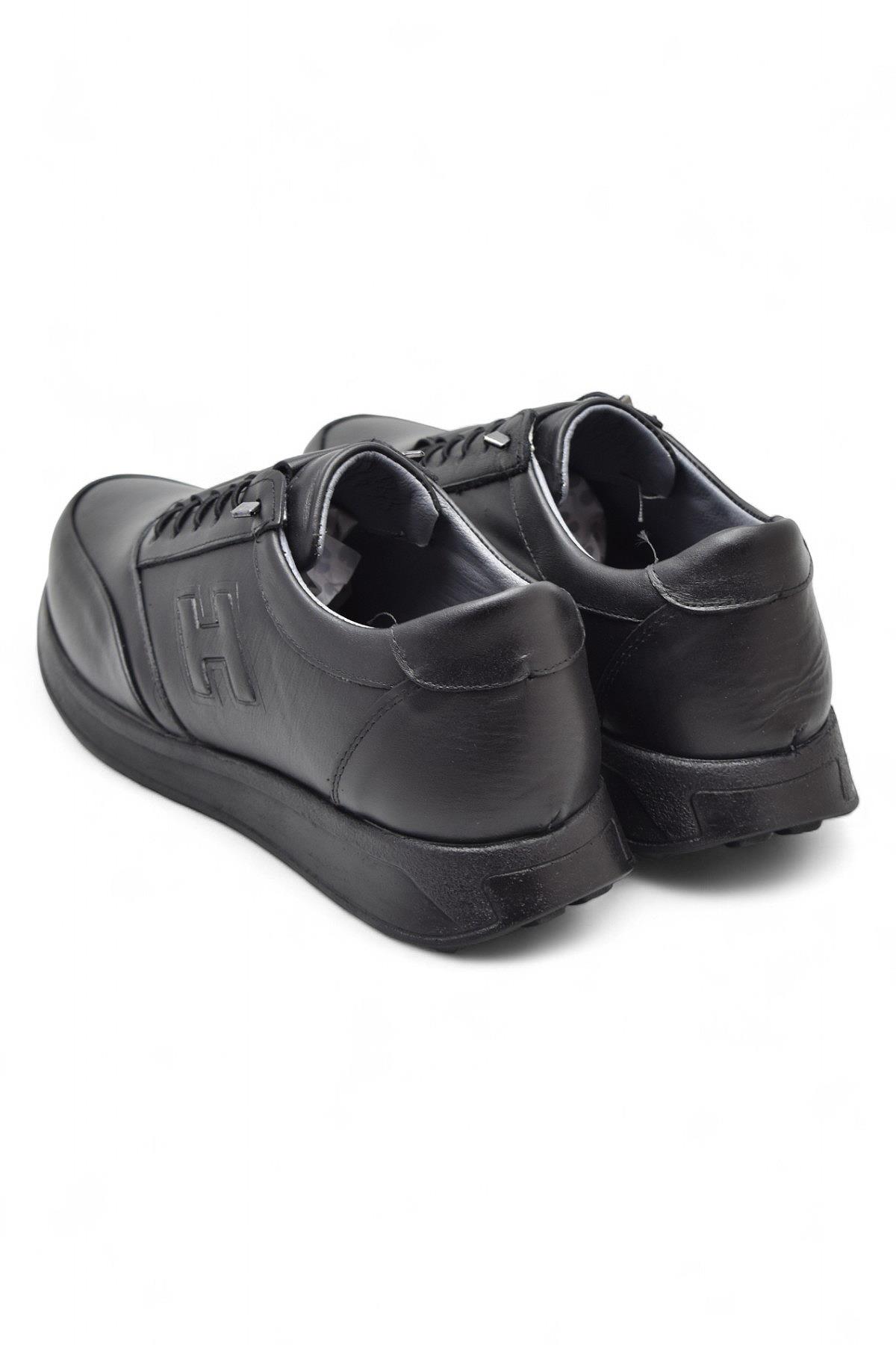 425M Ortopedik Taban Günlük Hakiki Deri Erkek Ayakkabı Casual Ayakkabı Lastik Bağcıklı - Görsel 7