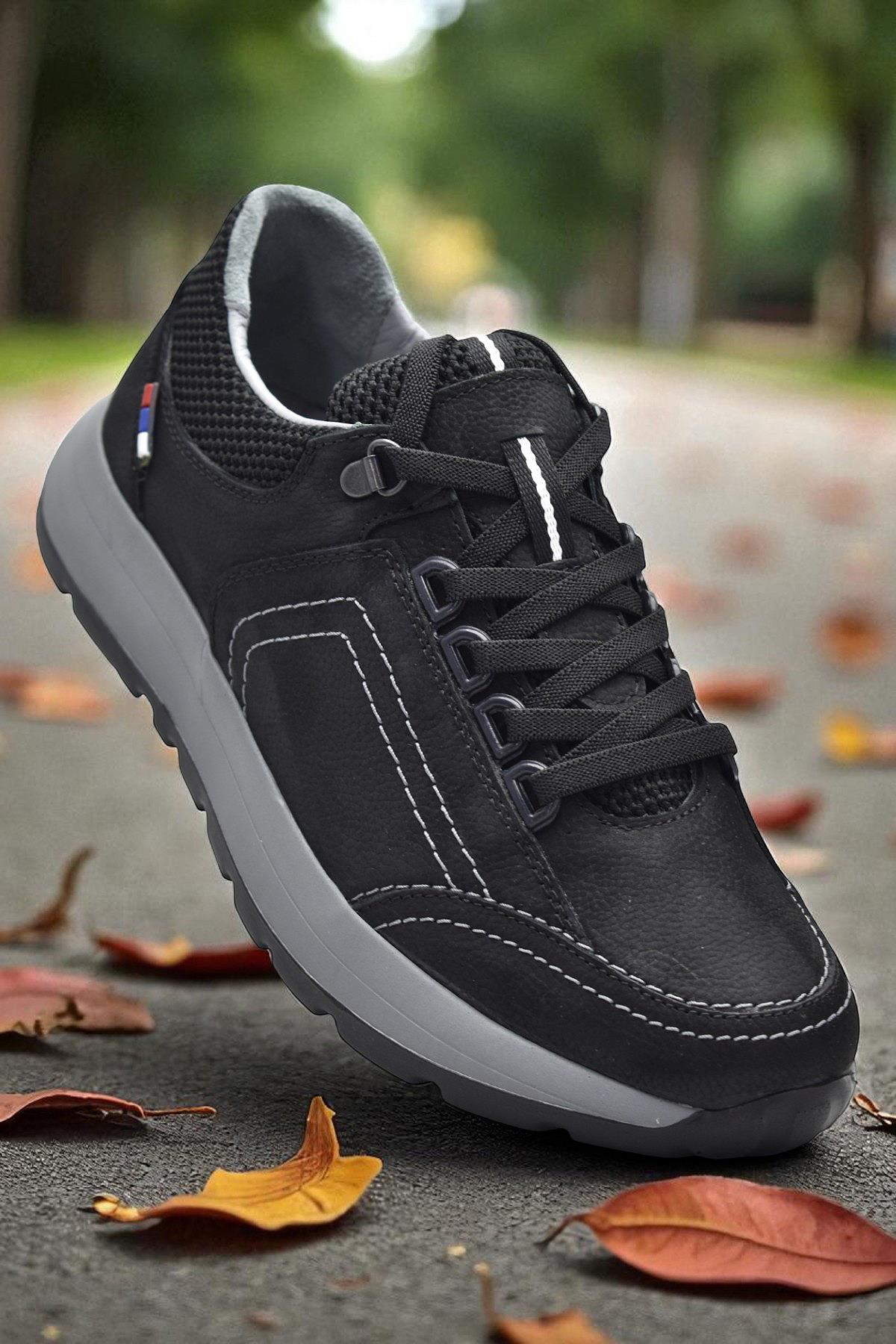 1640 Ortopedik Taban Hakiki Deri Erkek Ayakkabı Mevsimlik Kışlık Erkek Ayakkabı - Görsel 3