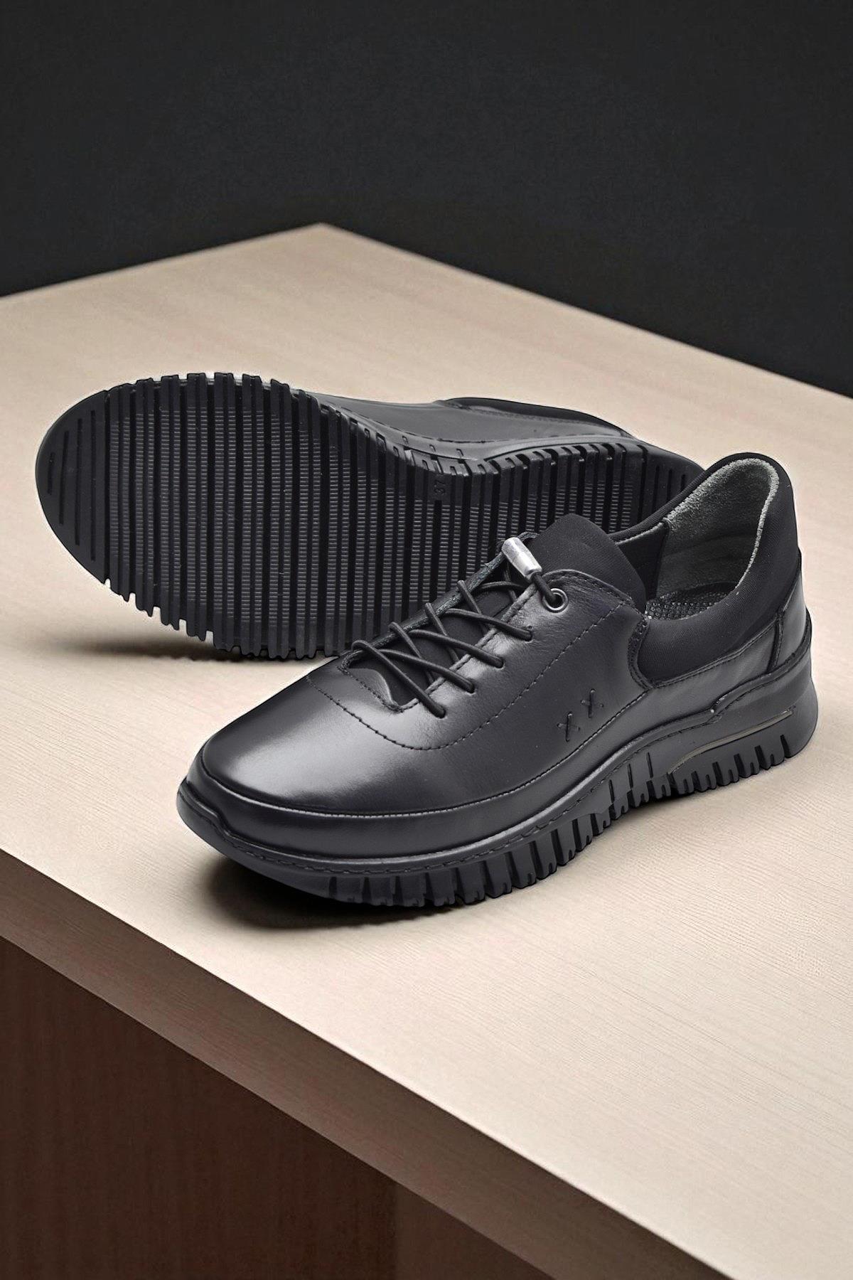 4219 Tam Ortopedik %100 Hakiki Deri Günlük Ayakkabı Kadın Ayakkabı Kaymaz Taban - Görsel 4