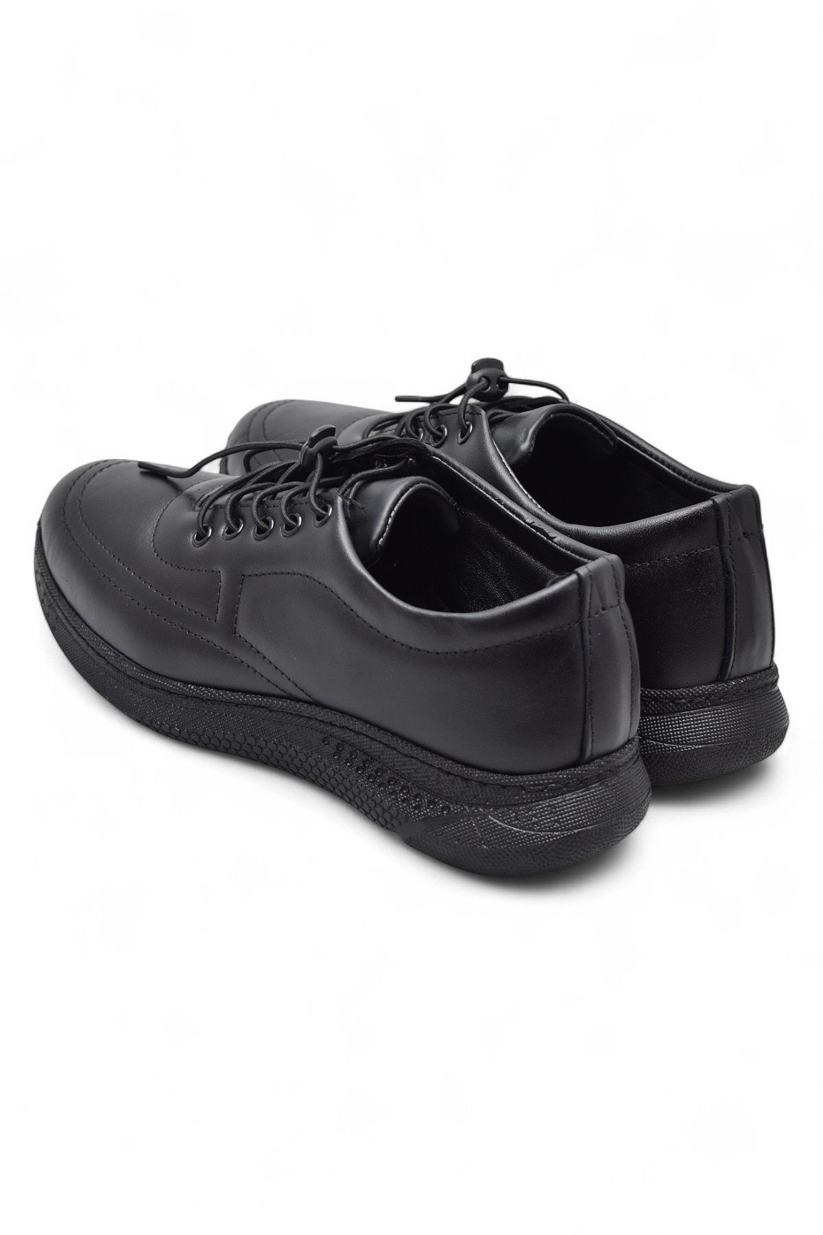 701 Tam Ortopedik Taban Hakiki Deri Erkek Ayakkabı Kadın Ayakkabı Kaymaz Taban Unisex Ayakkabı Lastikli Bağcık - Görsel 8