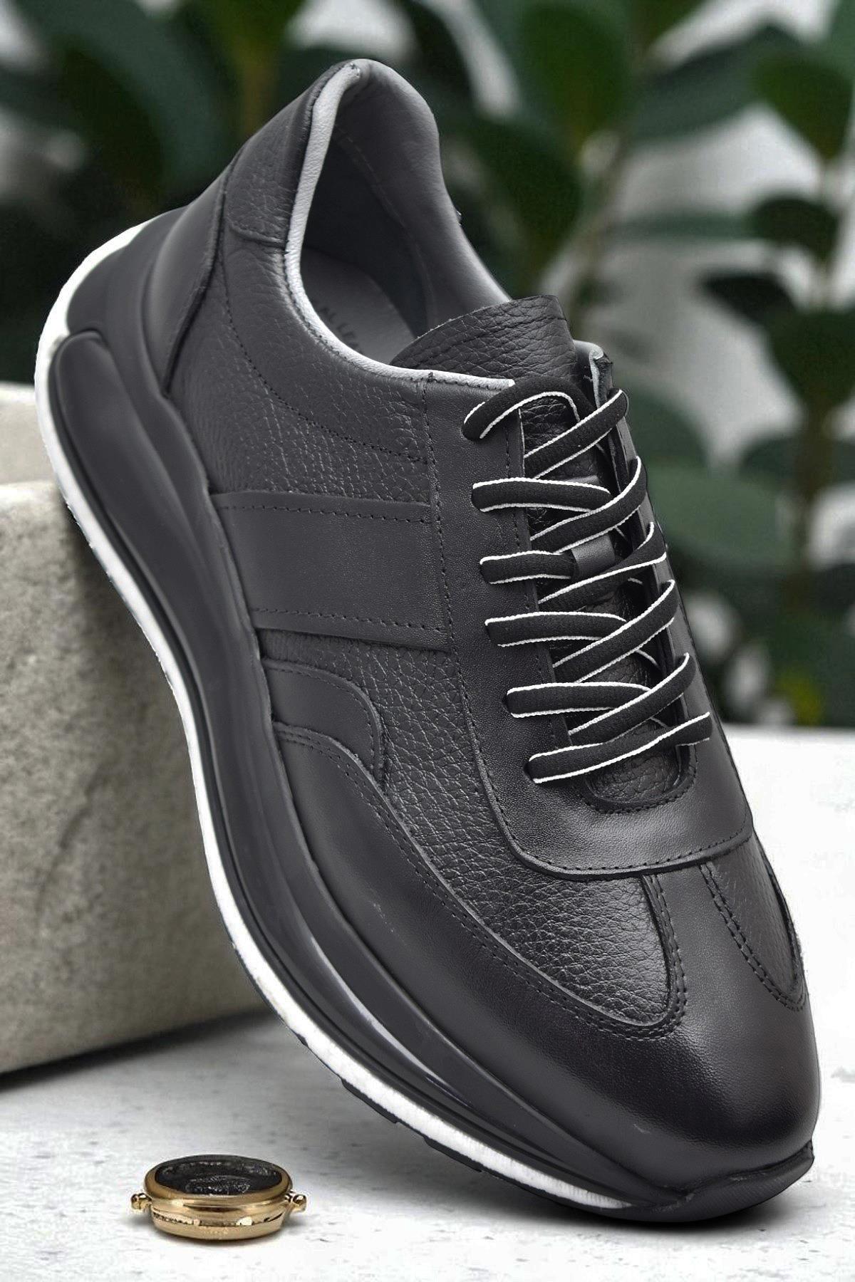 1217-1 Ortopedik Taban Hakiki Deri Günlük Erkek Ayakkabı Kauçuk Taban Casual Ayakkabı - Görsel 9