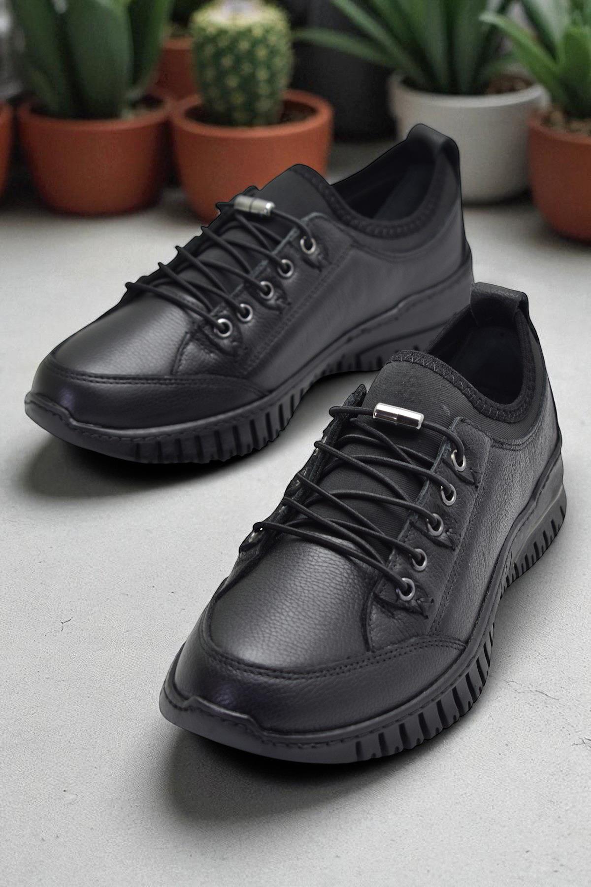 1988-1 Tam Ortopedik %100 Hakiki Deri Günlük Ayakkabı Kadın Ayakkabı Kaymaz Taban - Görsel 3