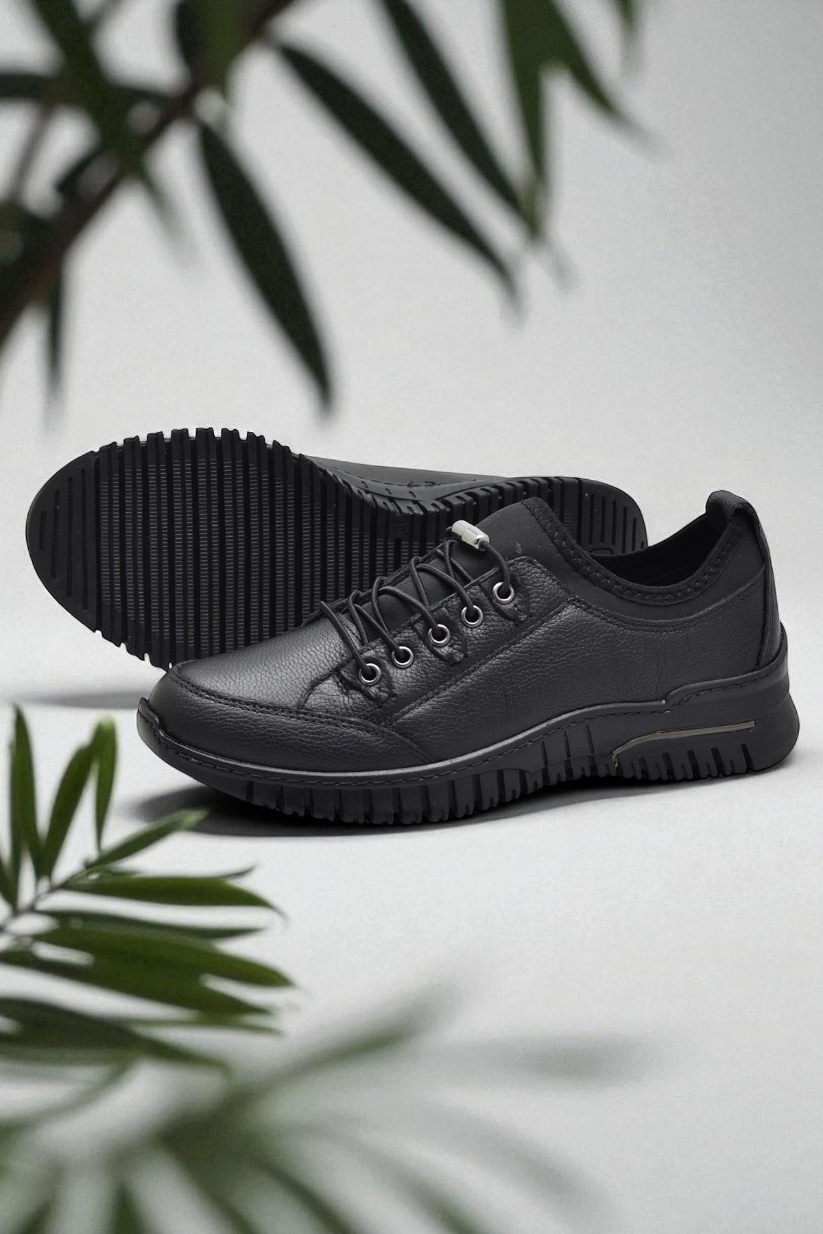 1988-1 Tam Ortopedik %100 Hakiki Deri Günlük Ayakkabı Kadın Ayakkabı Kaymaz Taban - Görsel 5