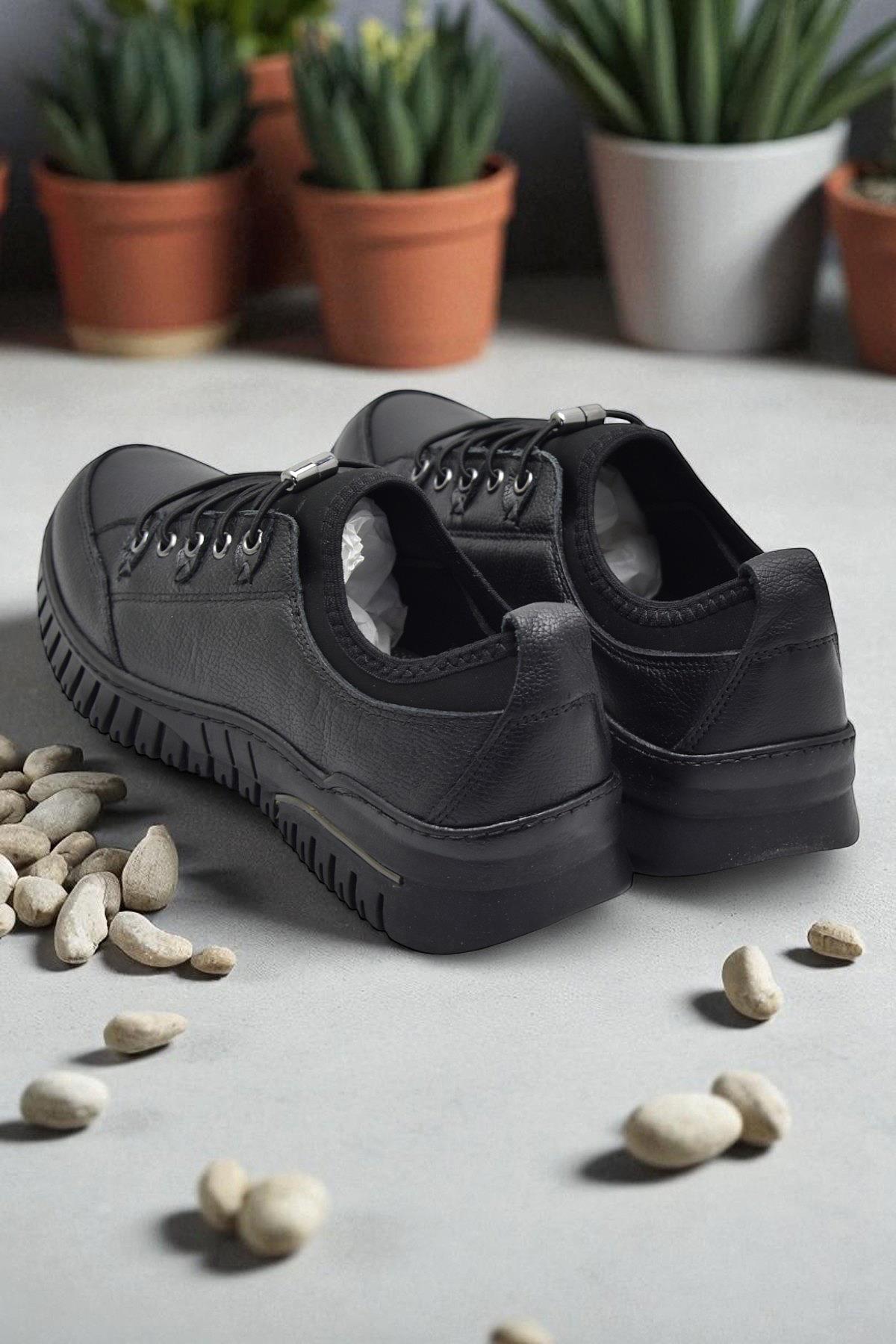 1988-1 Tam Ortopedik %100 Hakiki Deri Günlük Ayakkabı Kadın Ayakkabı Kaymaz Taban - Görsel 6