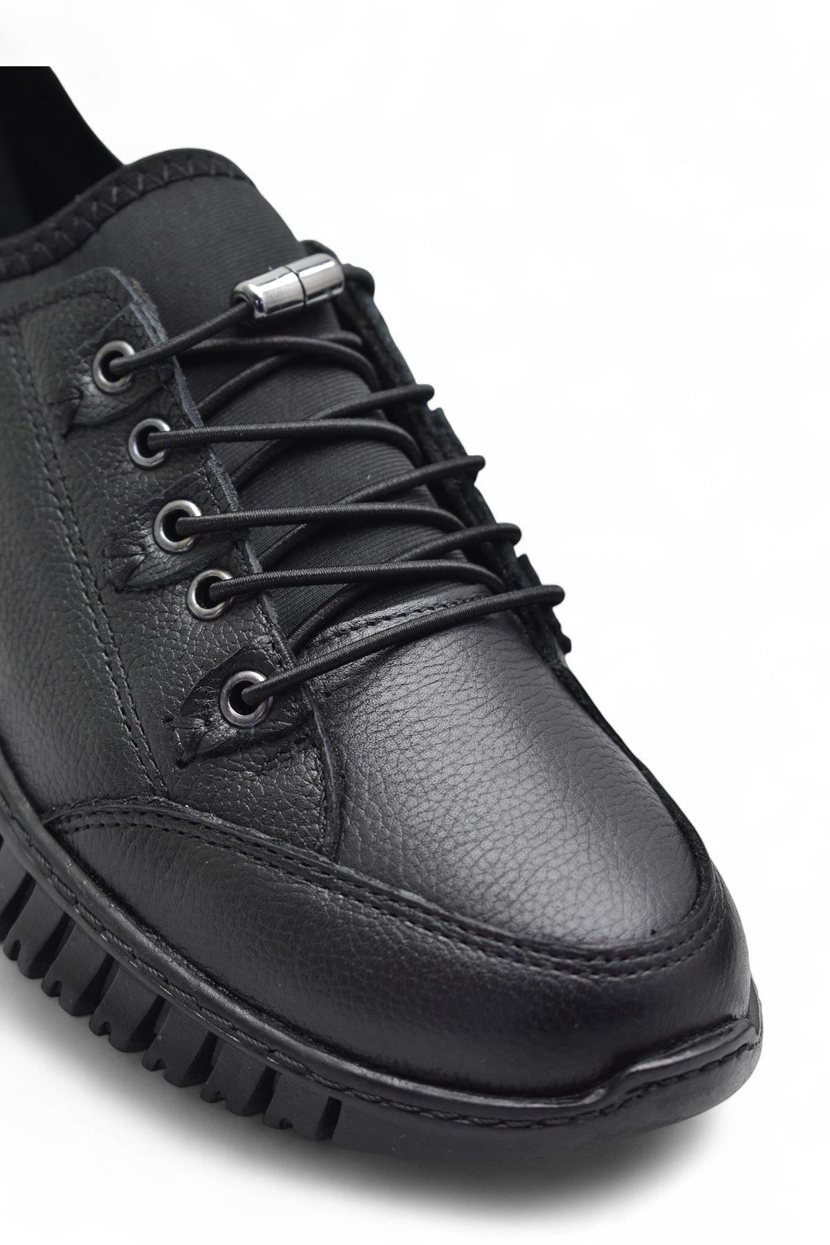 1988-1 Tam Ortopedik %100 Hakiki Deri Günlük Ayakkabı Kadın Ayakkabı Kaymaz Taban - Görsel 7