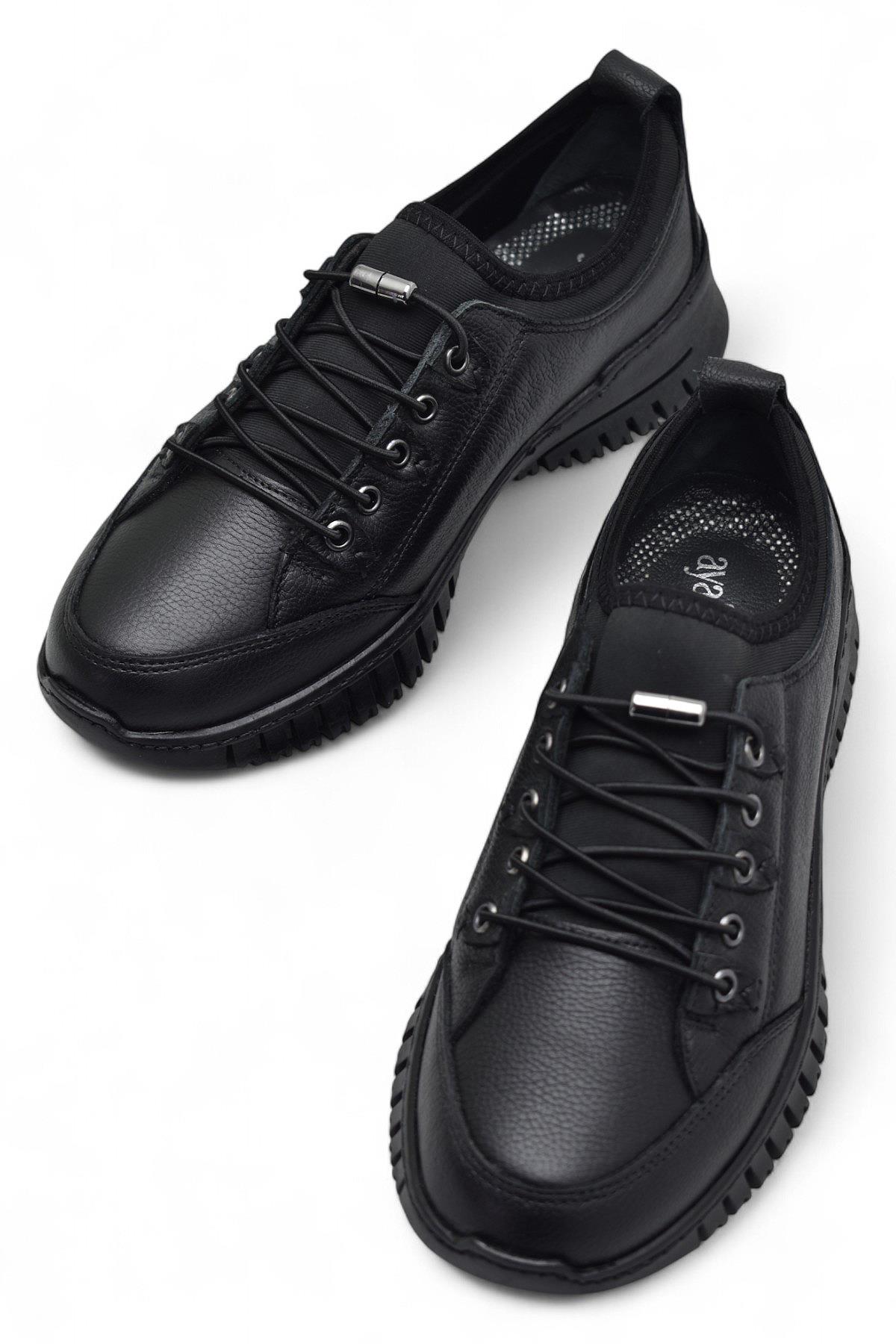1988-1 Tam Ortopedik %100 Hakiki Deri Günlük Ayakkabı Kadın Ayakkabı Kaymaz Taban - Görsel 9