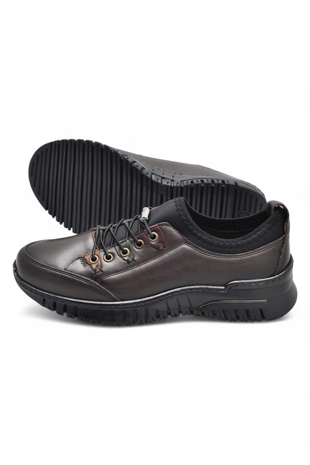 1988-1 Tam Ortopedik %100 Hakiki Deri Günlük Ayakkabı Kadın Ayakkabı Kaymaz Taban - Görsel 6