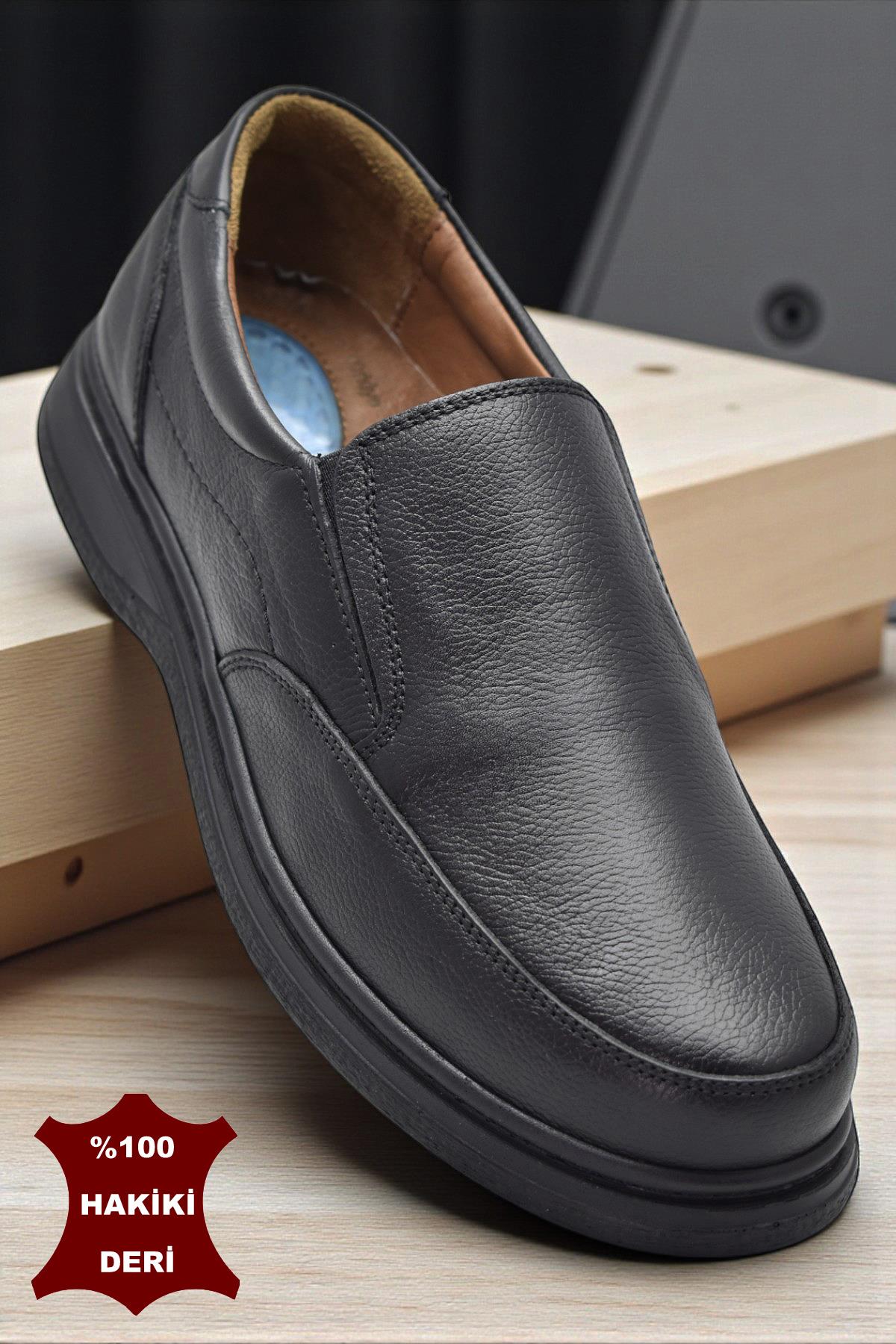 TAB430 Ortopedik Taban Hakiki Deri Erkek Ayakkabı Mevsimlik Baba Ayakkabısı - Görsel 3