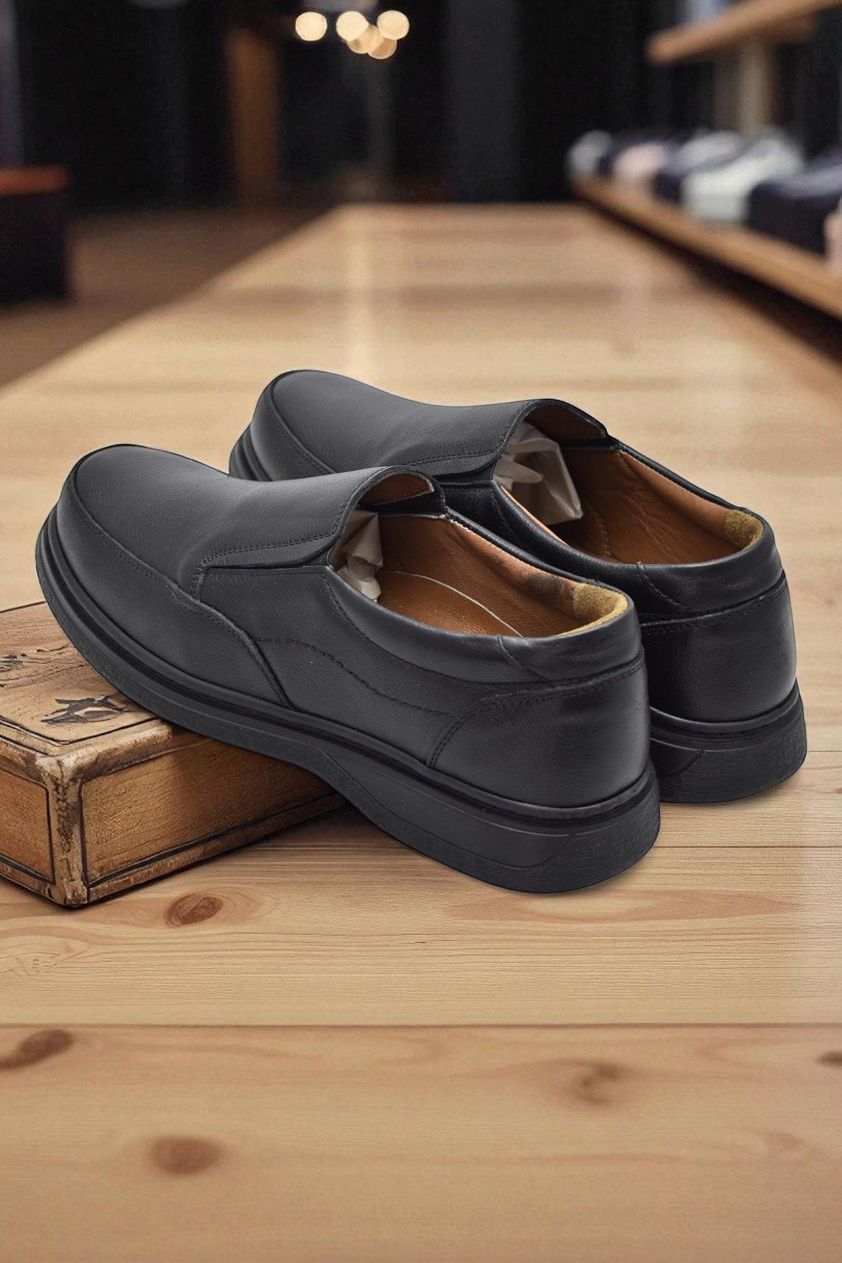 TAB430 Ortopedik Taban Hakiki Deri Erkek Ayakkabı Mevsimlik Baba Ayakkabısı - Görsel 6