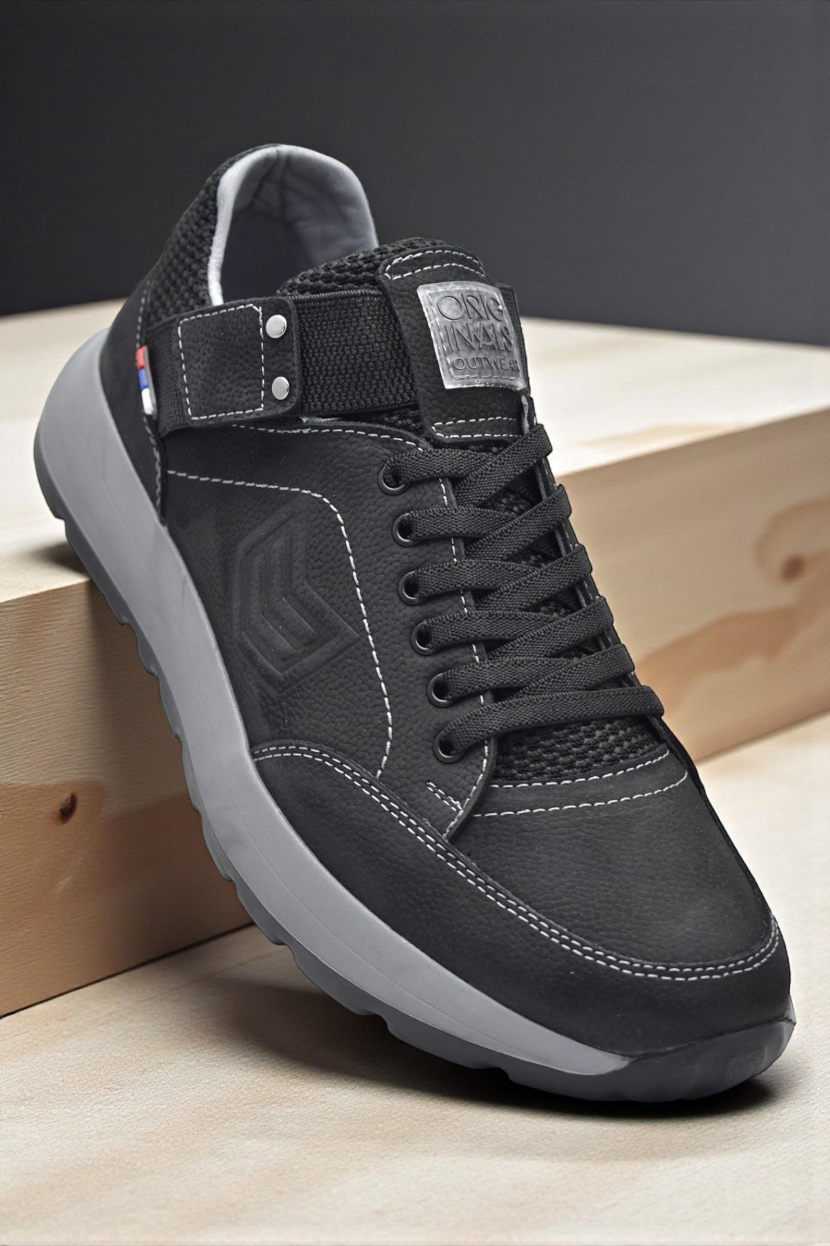 2055 Ortopedik Taban Hakiki Deri Erkek Ayakkabı Mevsimlik Kışlık Erkek Ayakkabı - Görsel 4