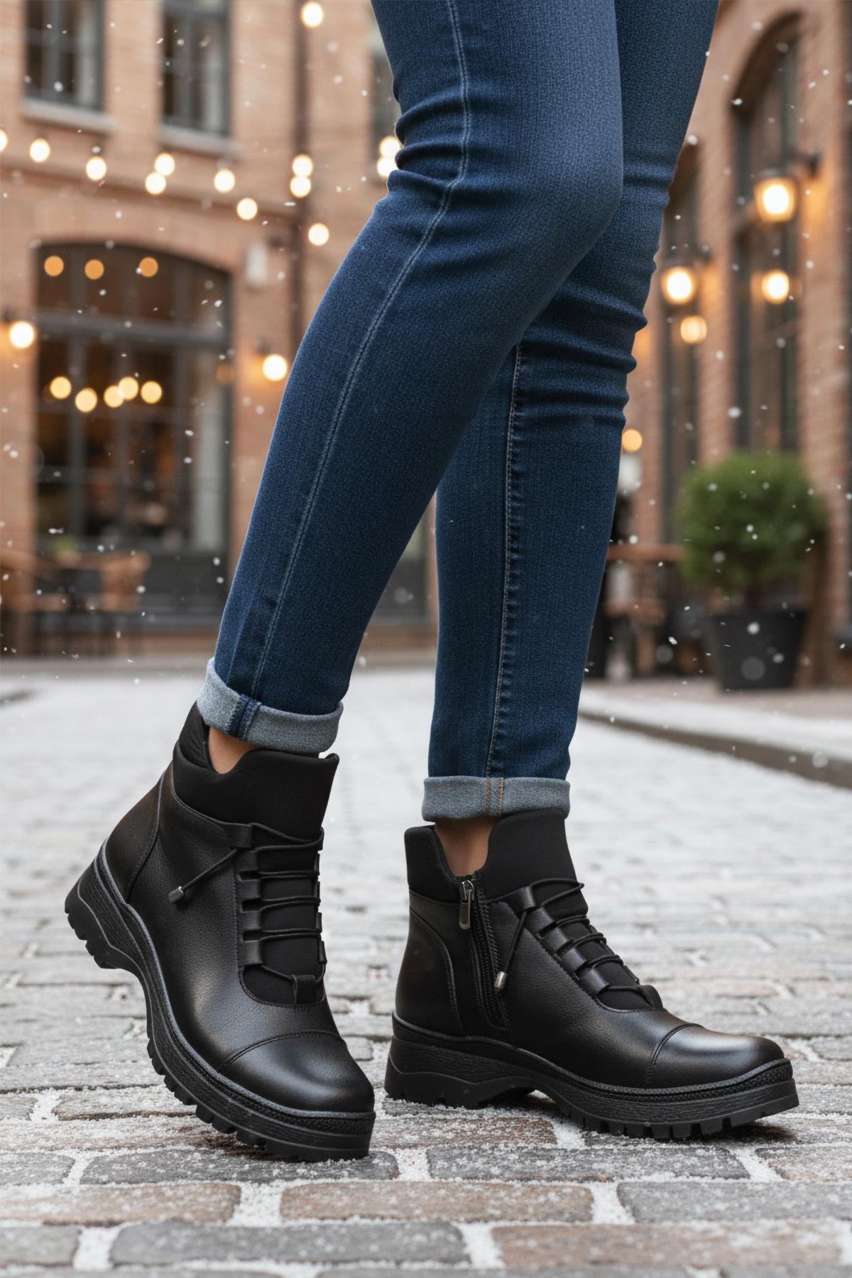 Ayk's 112 Z Siyah Kadın Bot - Görsel 2
