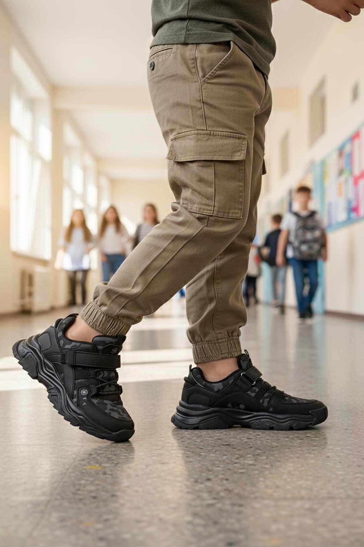 2021 F Siyah-Füme-Gri Çocuk Spor Ayakkabı - Görsel 2