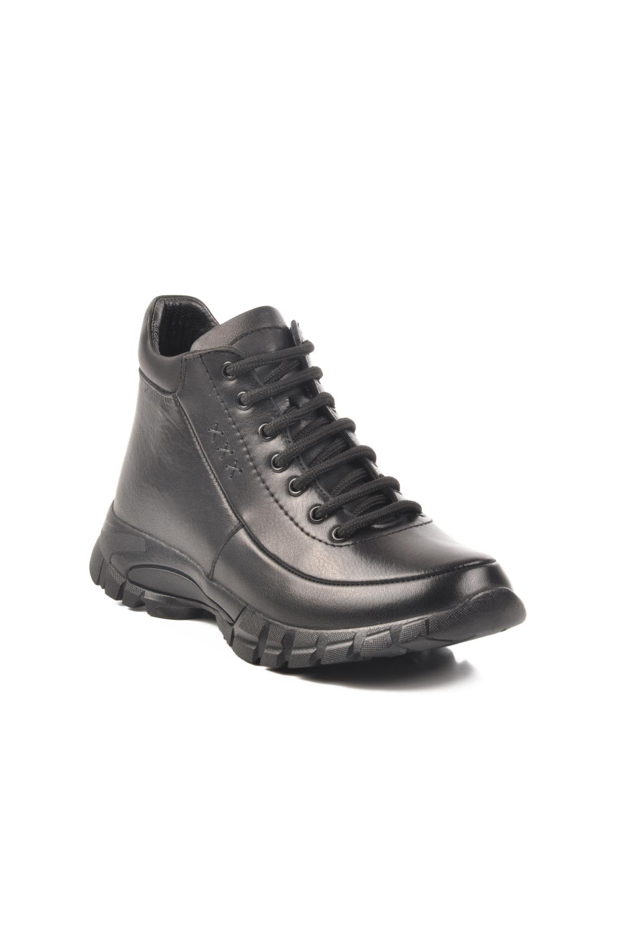 9398 Z Siyah Hakiki Deri Kadın Bot - Görsel 2