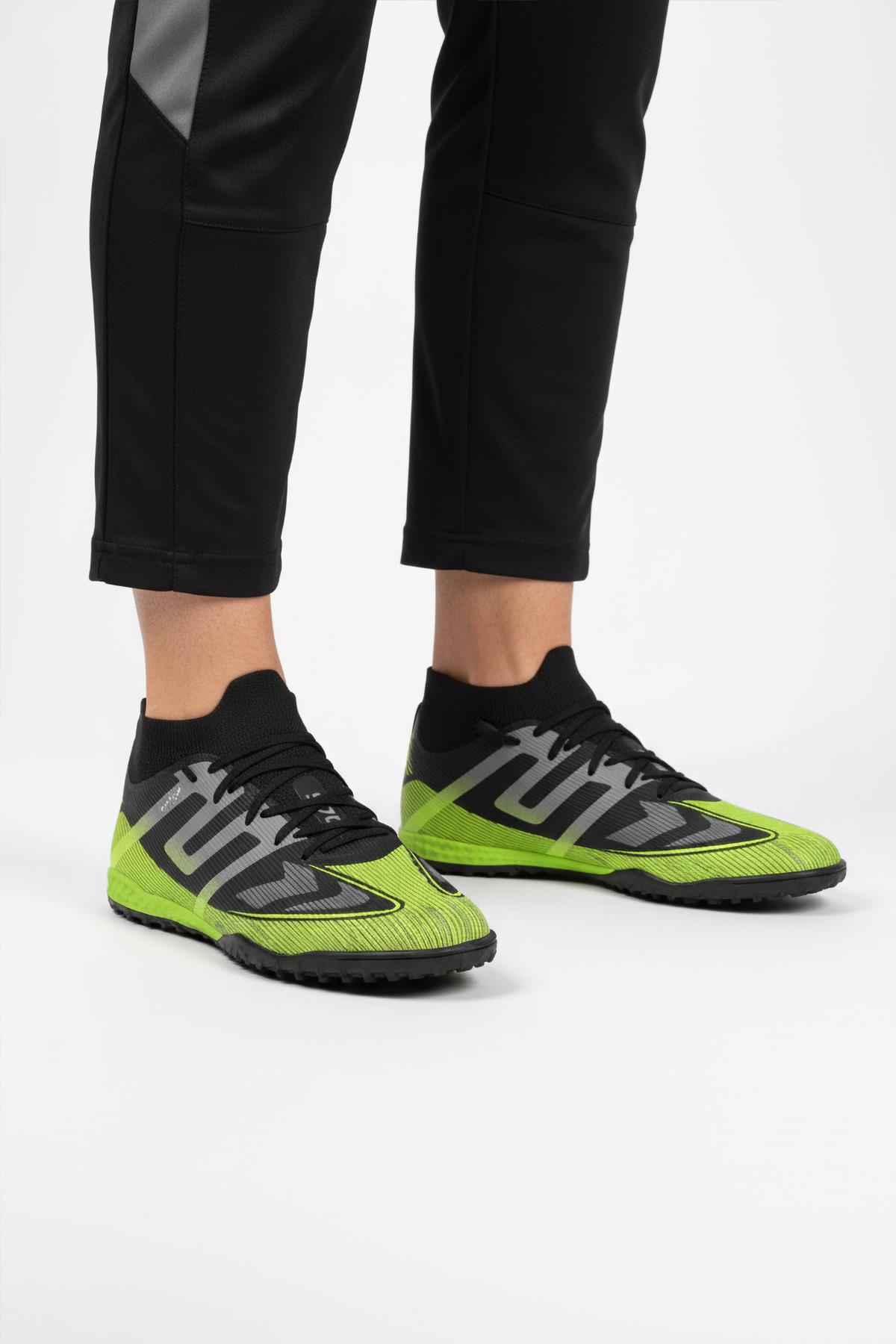 MH-252-149 M Siyah-Gümüş Erkek Halı Saha Ayakkabısı Playup - Görsel 4